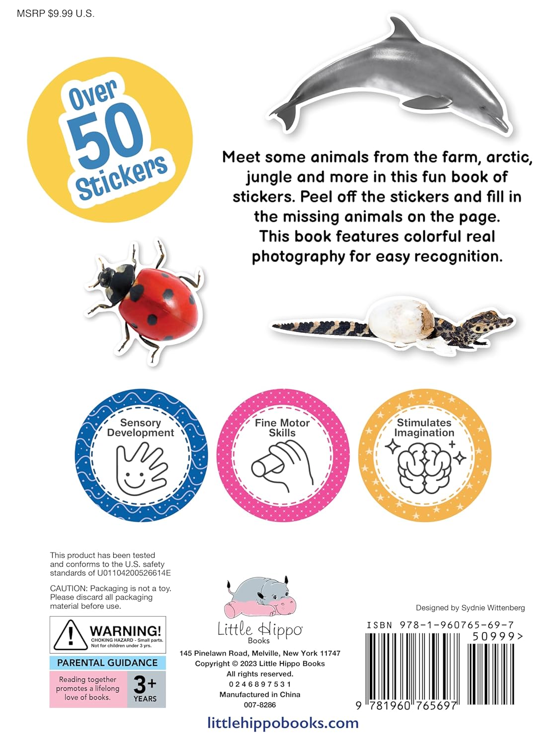 little hippo books educational animal sticker book