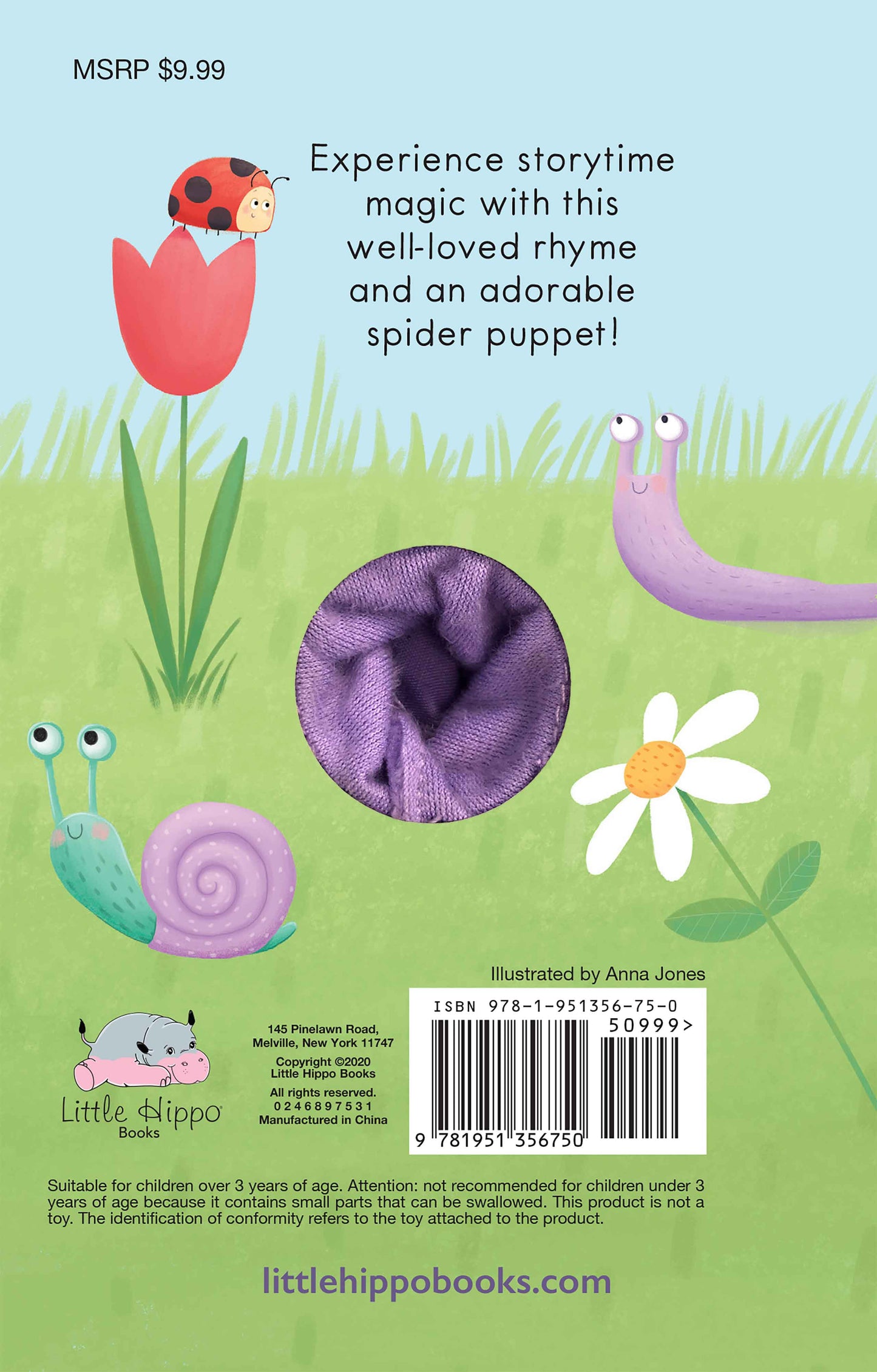 The Itsy Bitsy Spider Oversized Finger Puppet Book - Little Hippo Books