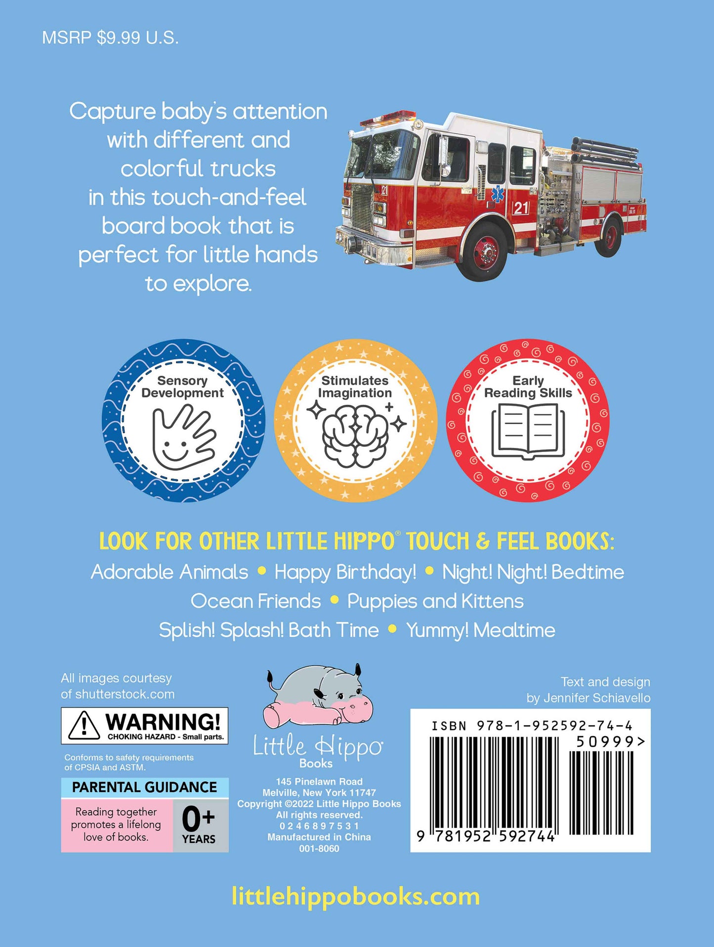 Trucks Touch and Feel by Little Hippo Books
