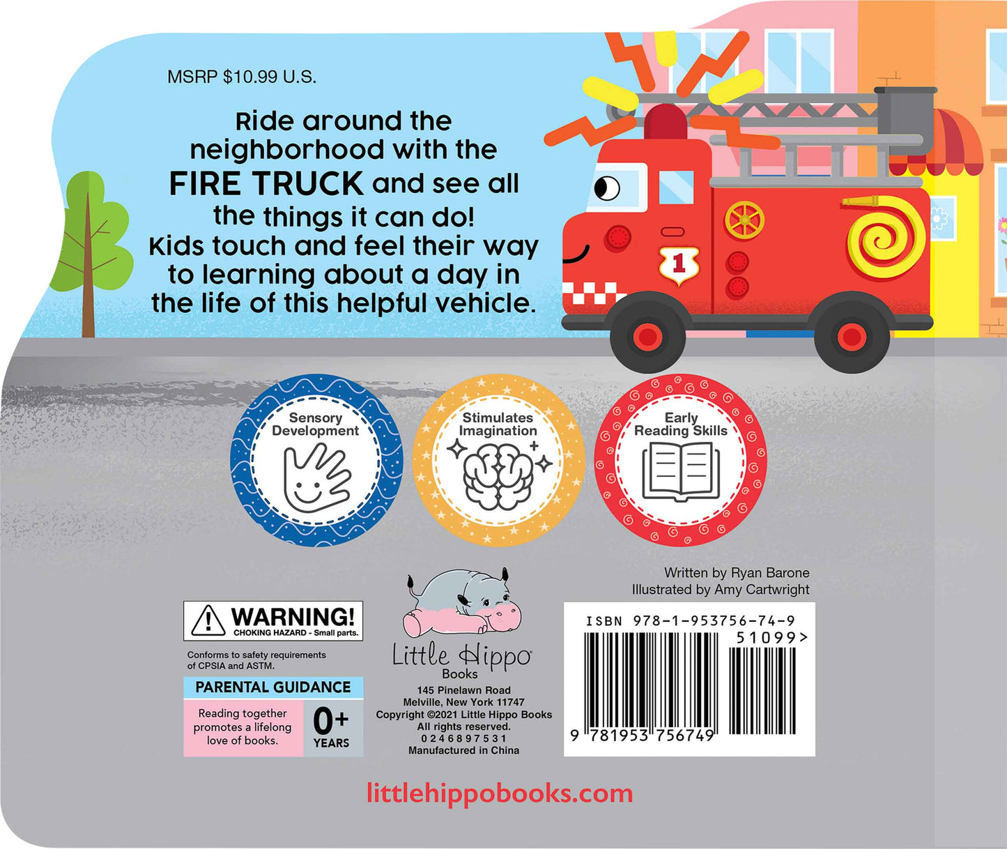 Friendly Fire Truck - Little Hippo Books Touch and Feel