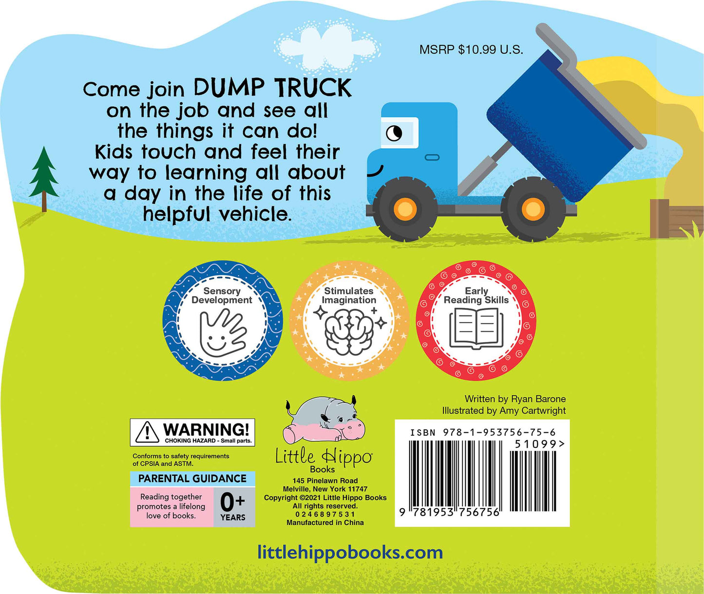 A Busy Day for Dump Truck - Little Hippo Books Touch and Feel
