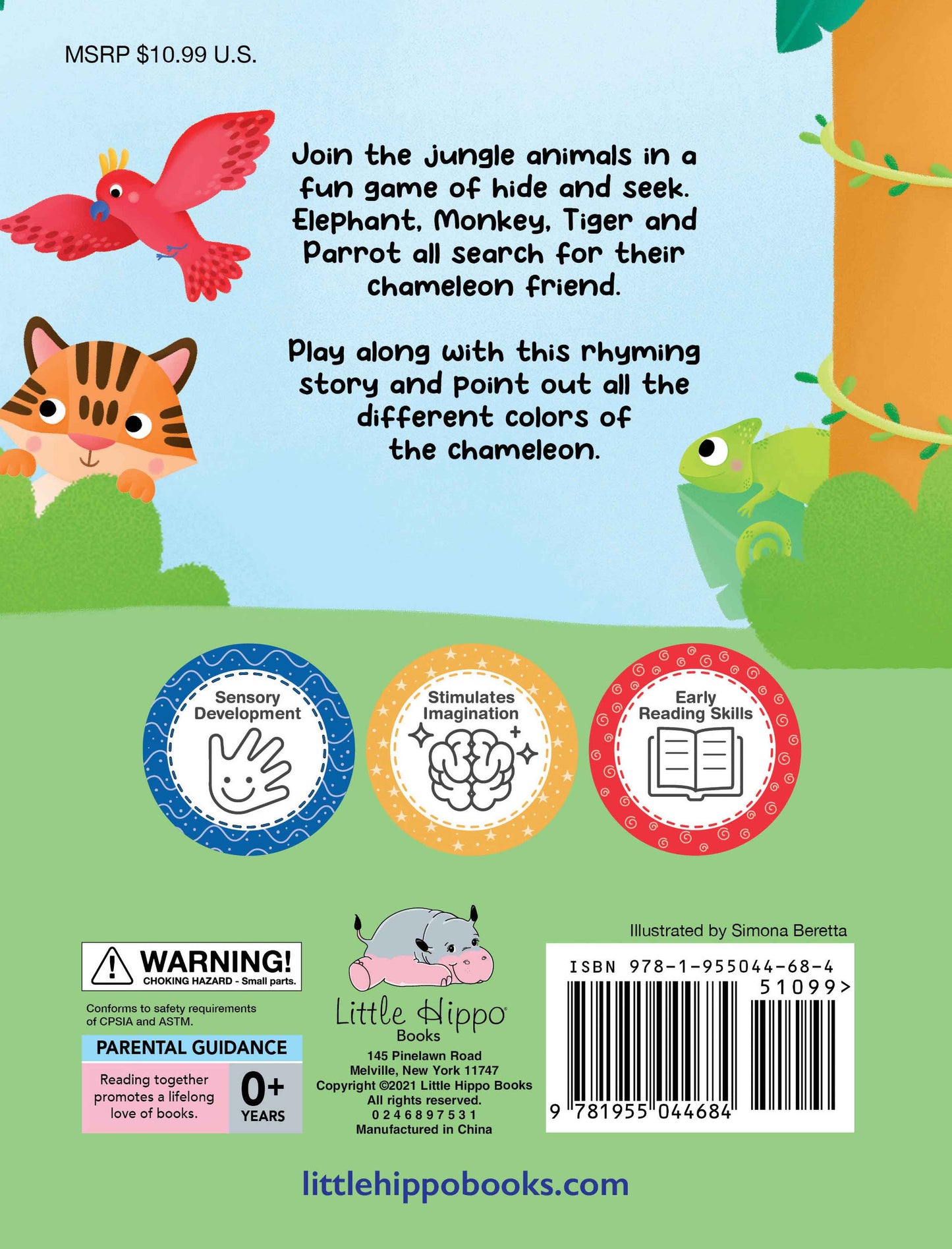 little hippo books sequins chameleon's colors for toddlers