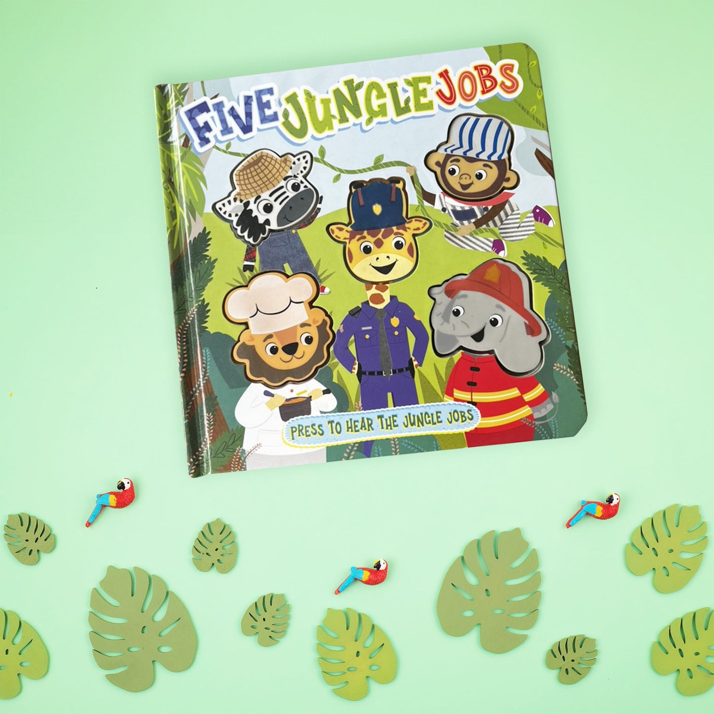 little hippo books sound books for toddlers silicone buttons jungle animals and careers