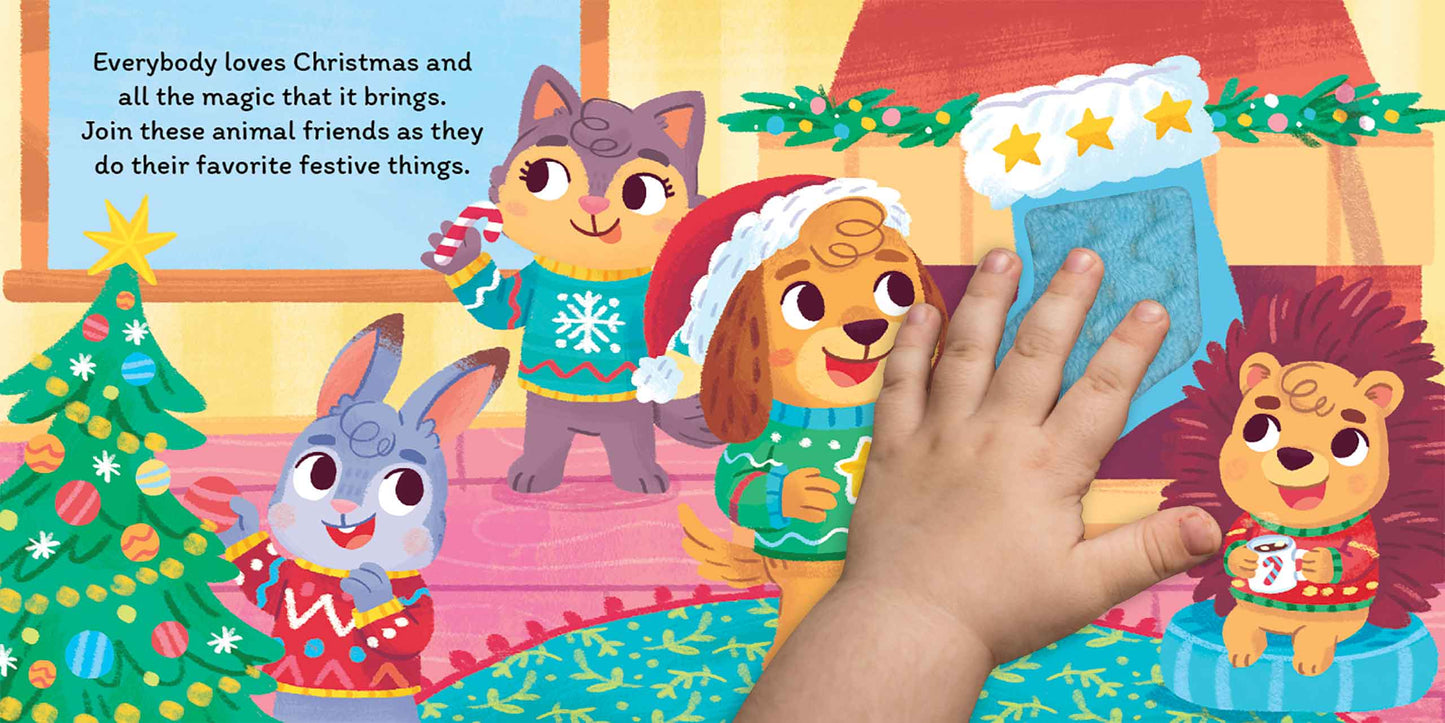 little hippo books santa paws christmas touch and feel for toddlers