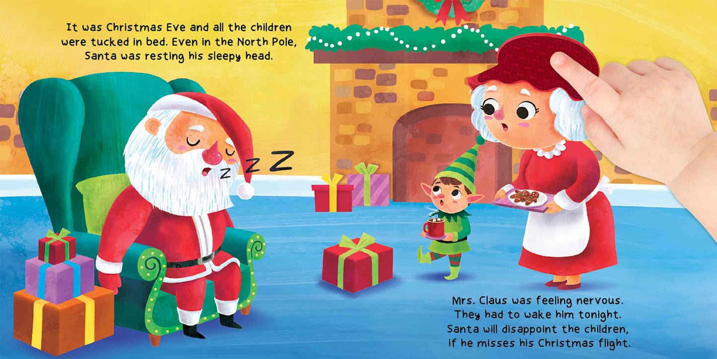 little hippo books santa snores christmas touch and feel book for toddlers