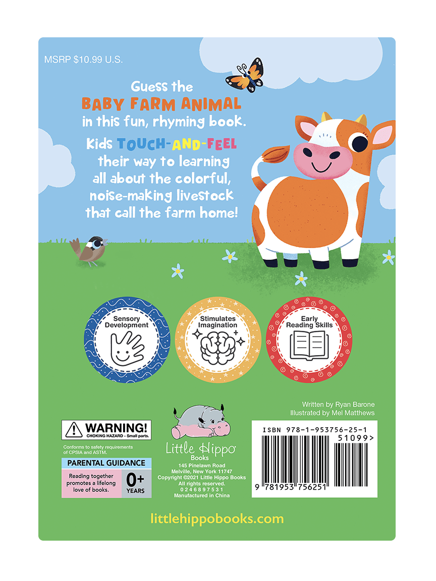 Little Hippo Books Baby Farm Animals Touch and Feel