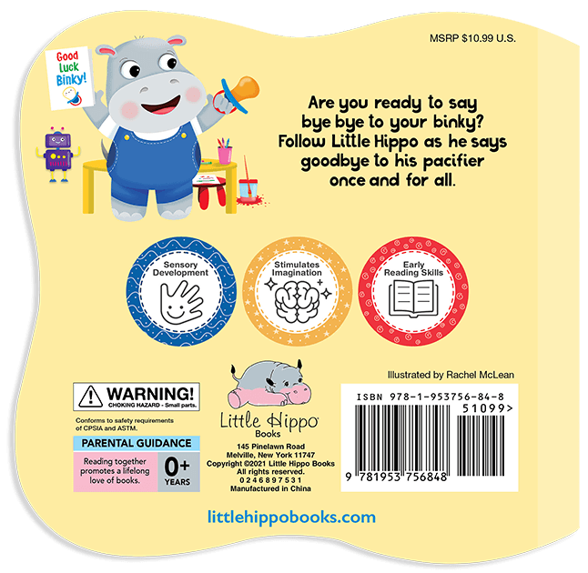 Little Hippo Books Big Kid Bye Bye Binky Touch and Feel