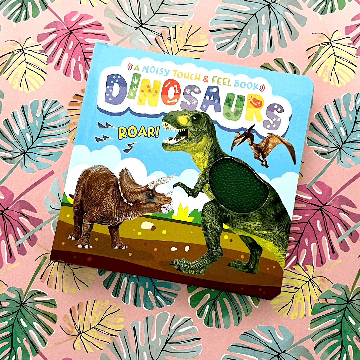 little hippo books noisy touch and feel dinosaurs sound book for toddlers
