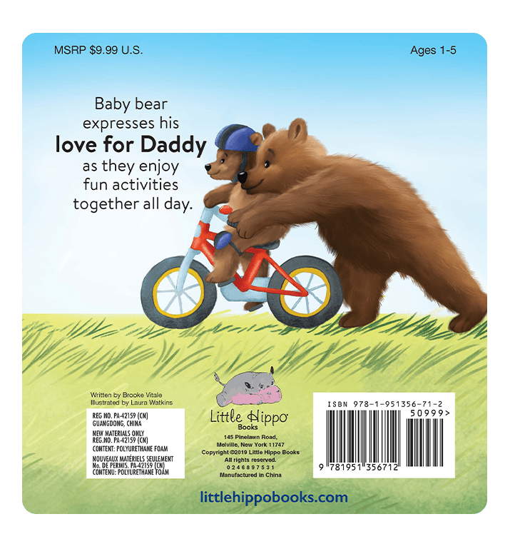I Love You, Daddy Little Hippo Books Children's Chunky Padded Board Book Bedtime Story family