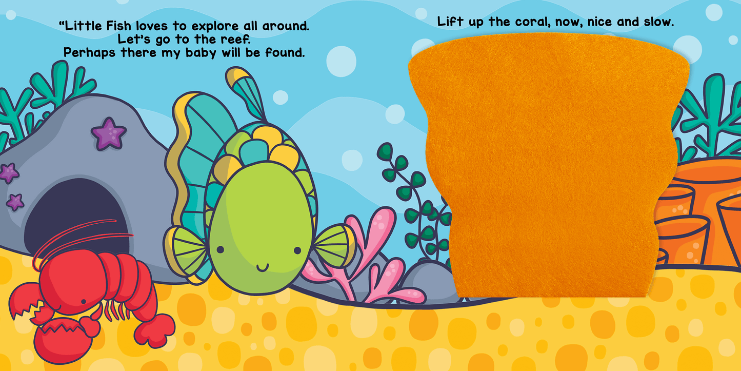 Little Hippo Books Felt Lift-the-Flap Ocean Book for Toddlers
