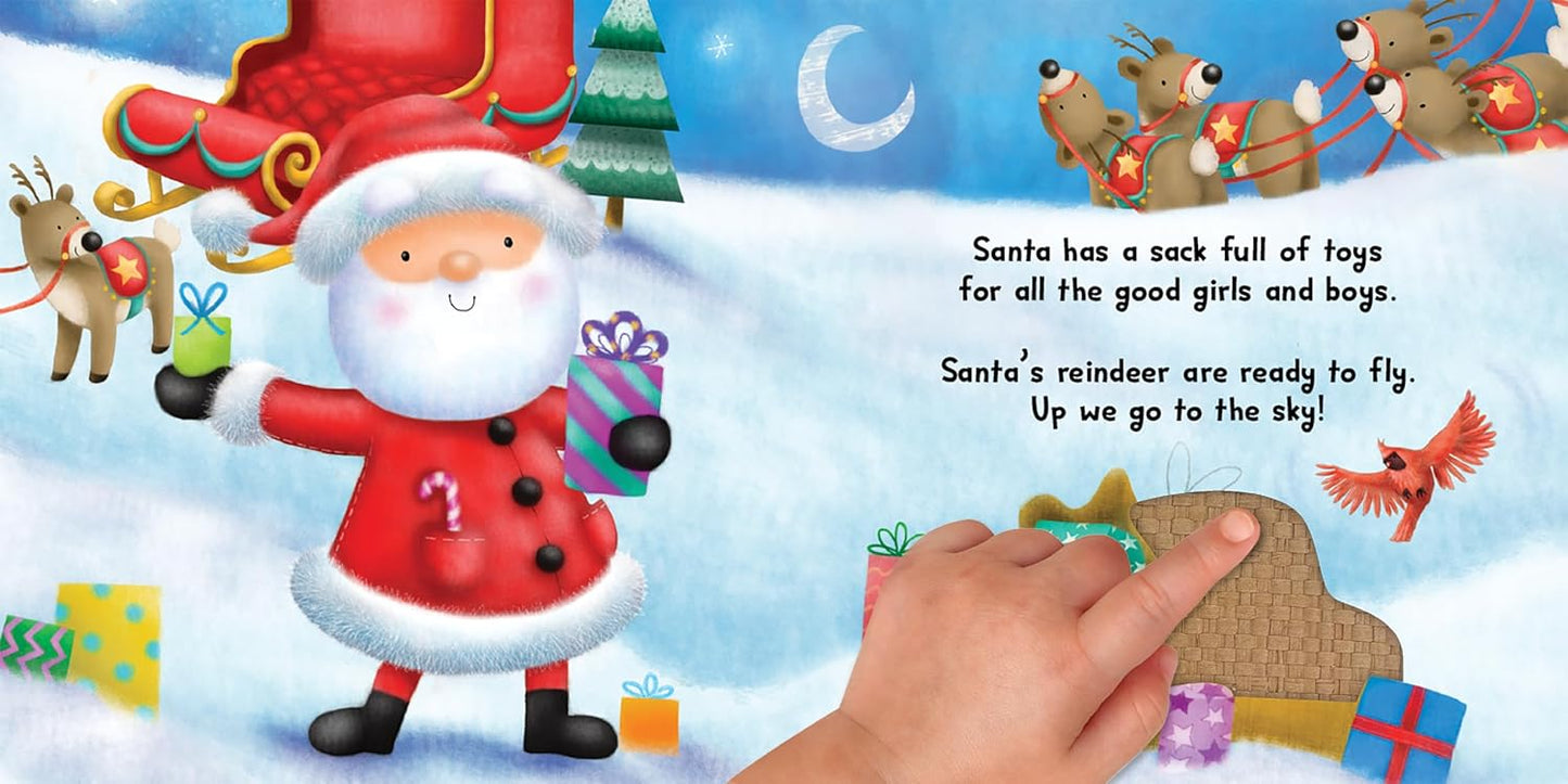 little hippo books it's santa holiday christmas touch and feel storybook for toddlers