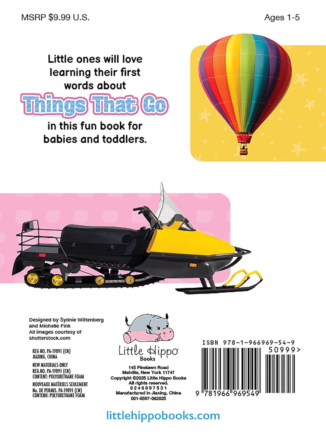 little hippo books brilliant baby things that go learning for toddlers