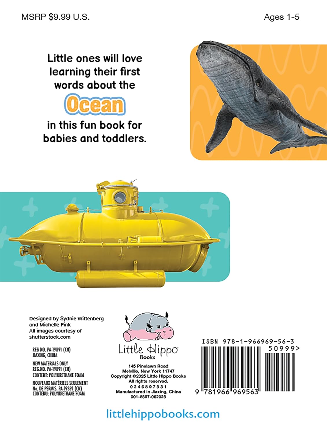little hippo books ocean first words for toddlers