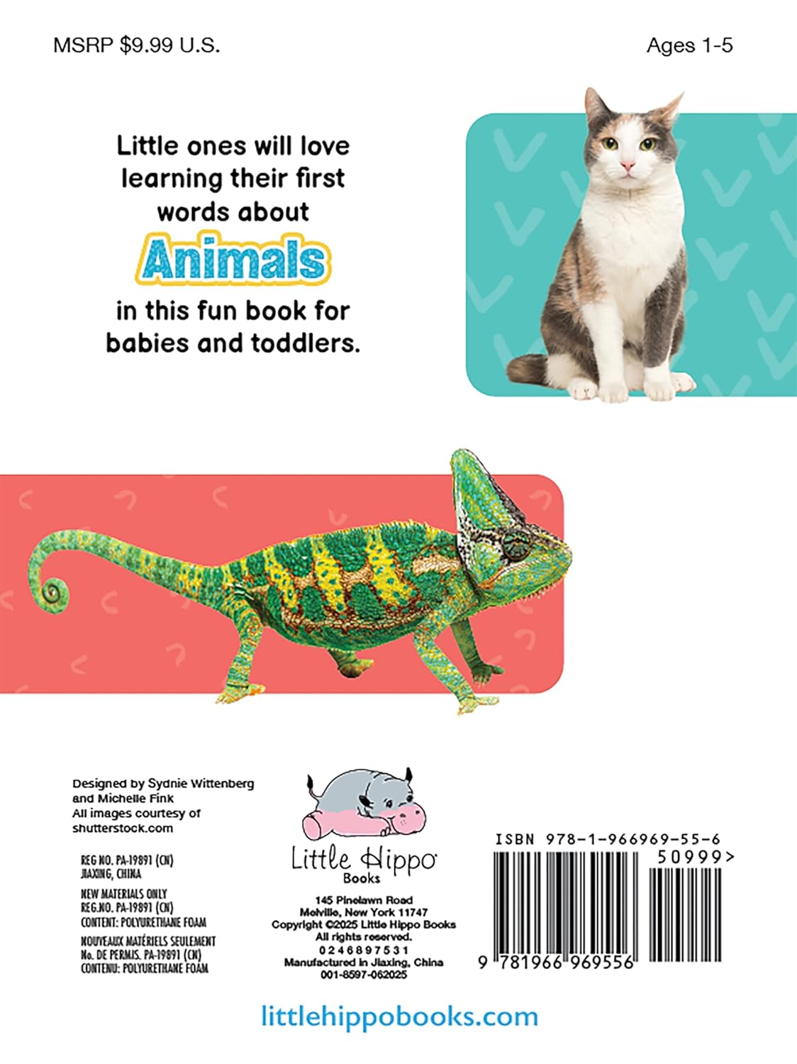 little hippo books brilliant baby first words animals for toddlers