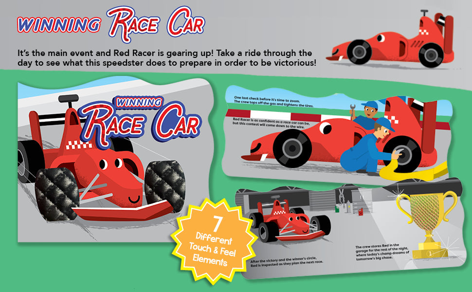little hippo books winning race car touch and feel for toddlers