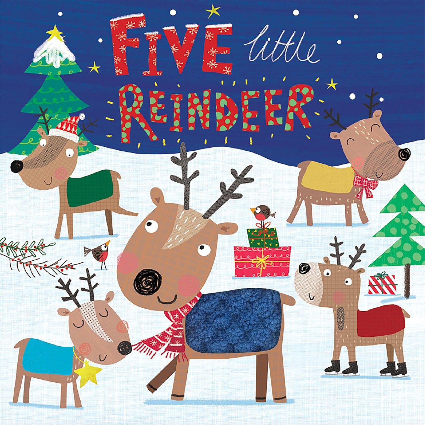 little hippo books holiday christmas touch and feel storybook for toddlers with reindeer