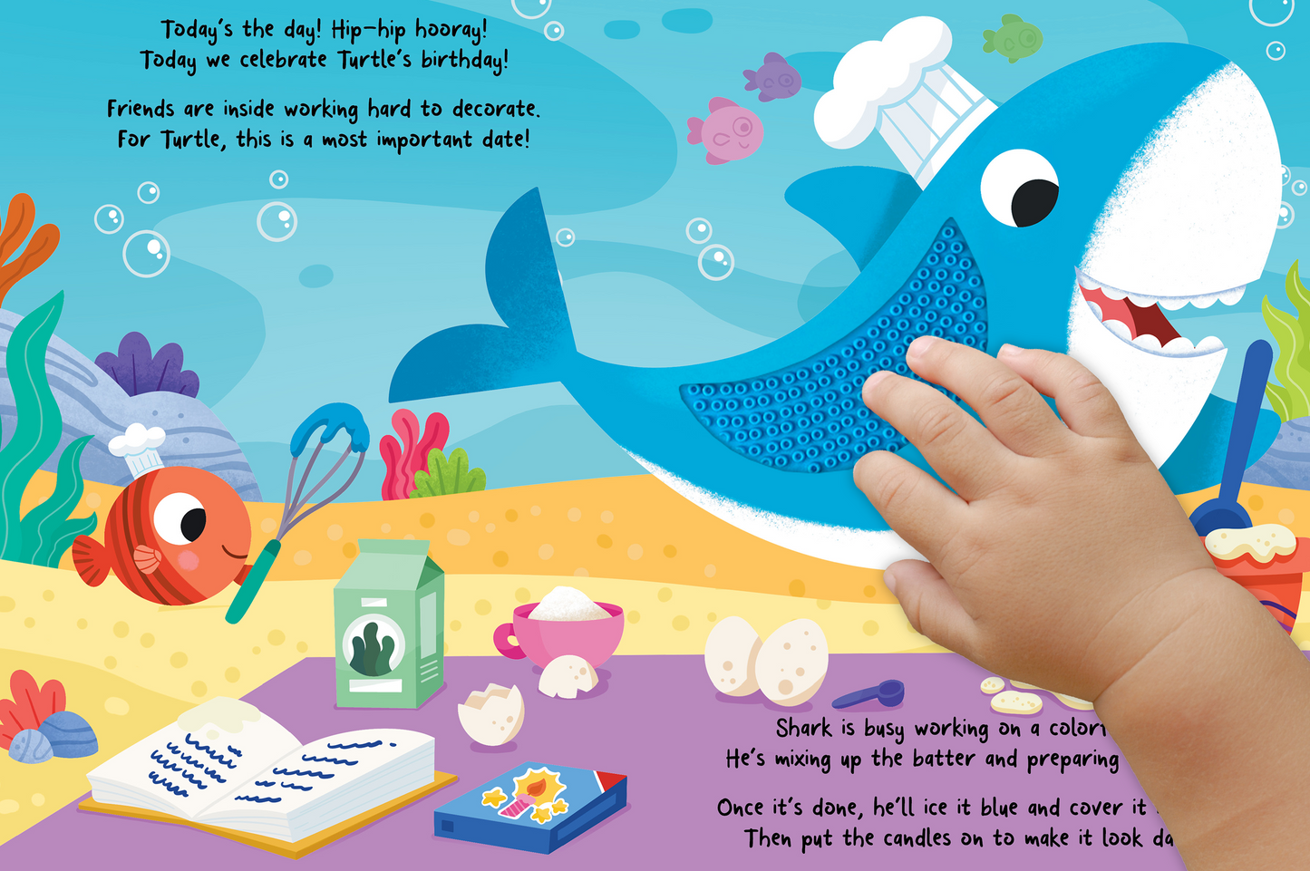 little hippo books silicone touch and feel happy birthday turtle