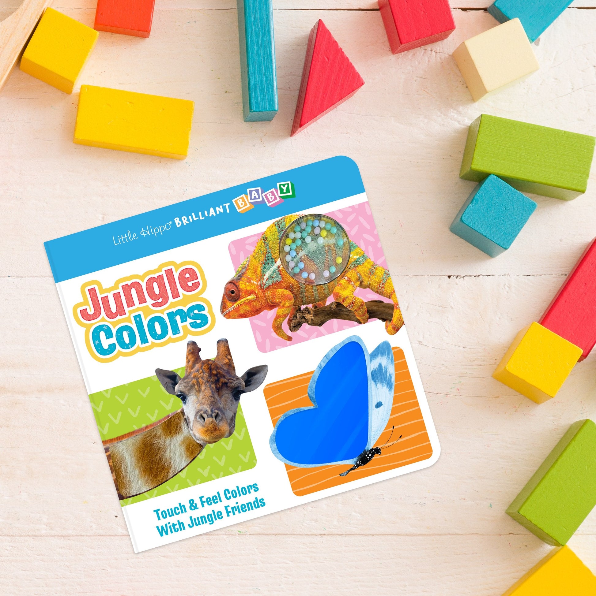 little hippo books brilliant baby jungle colors touch and feel for toddlers
