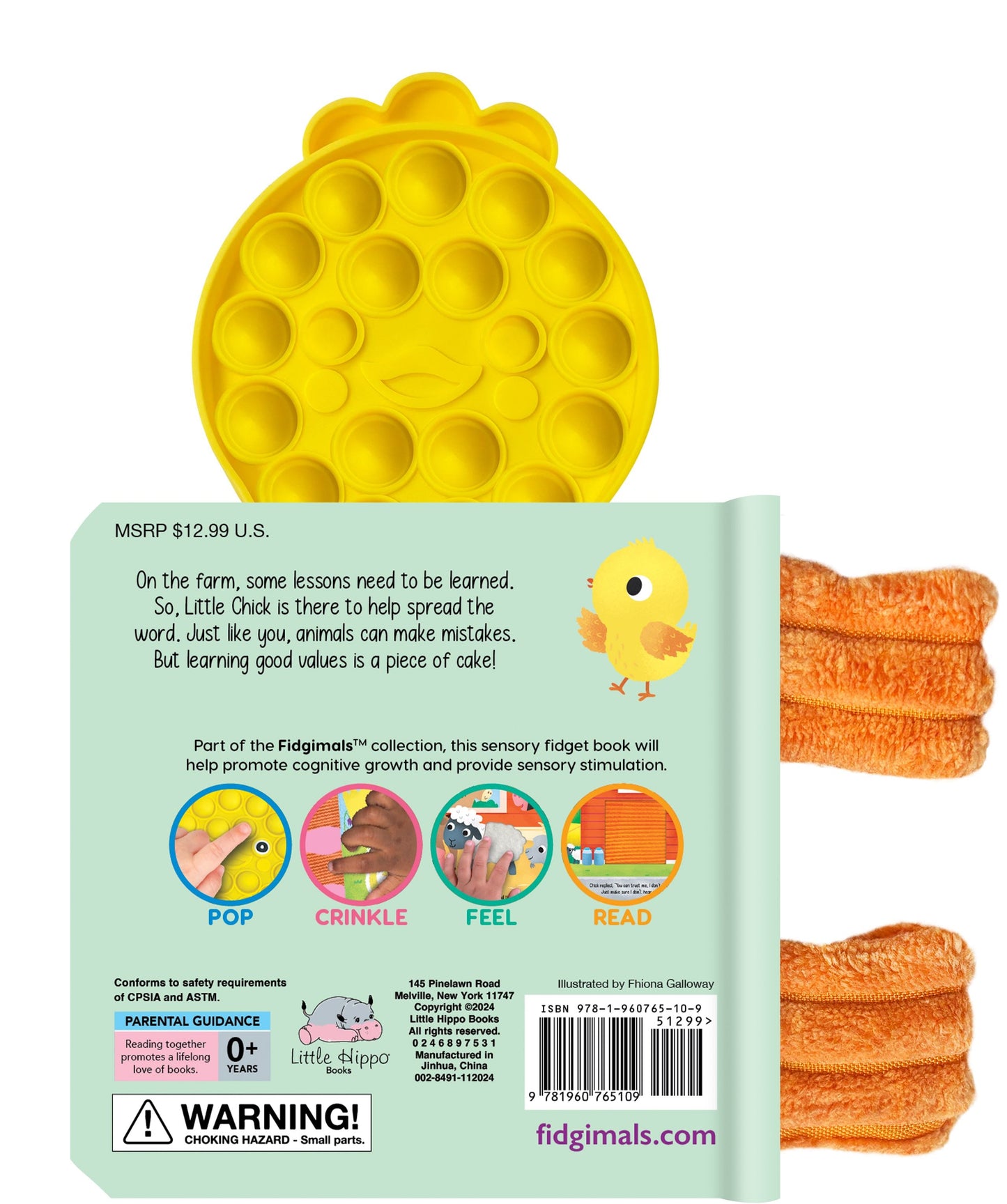 little hippo books chick sensory fidget friend for toddlers