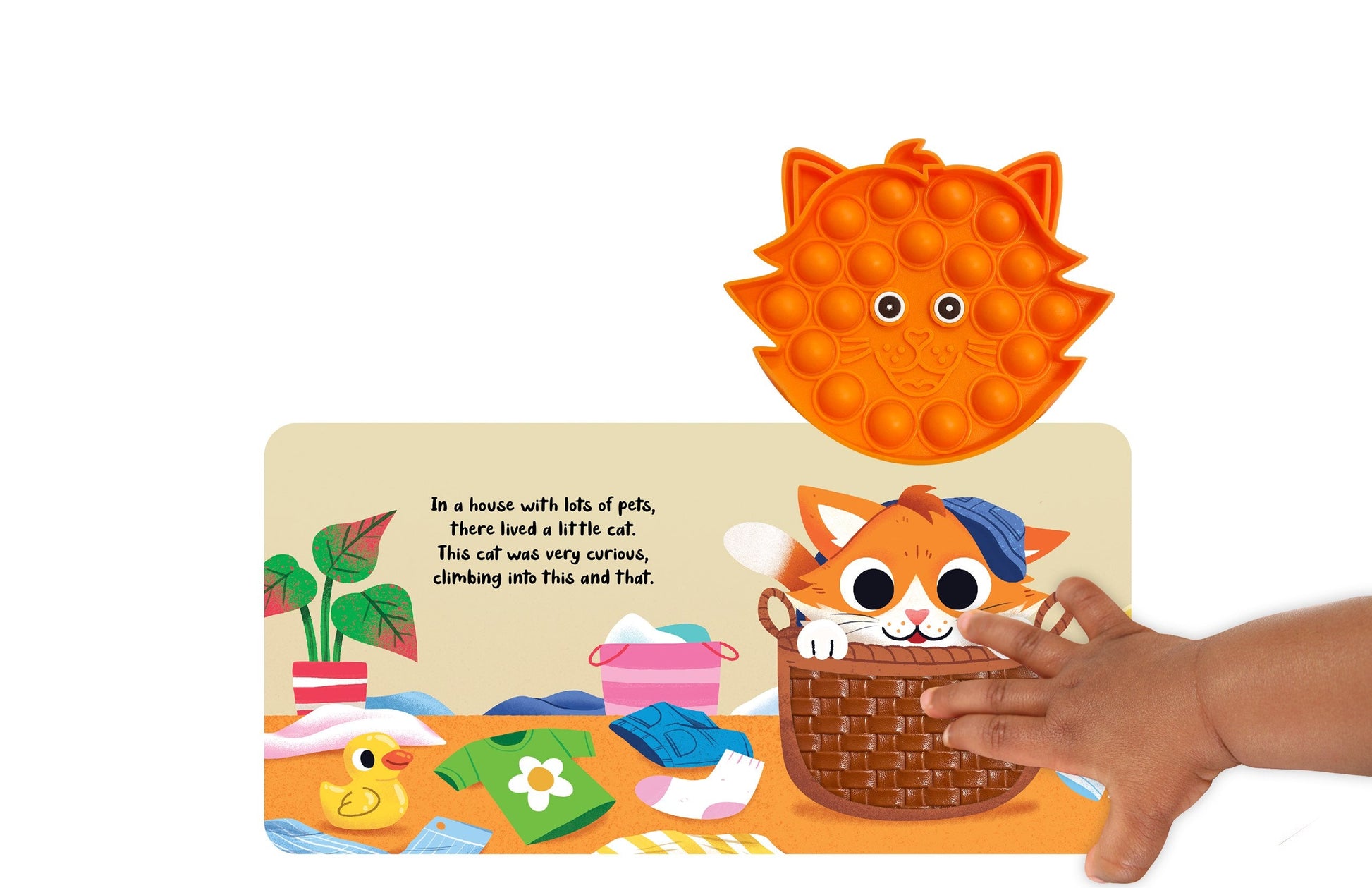 little hippo books cat fidgimal sensory book for toddlers