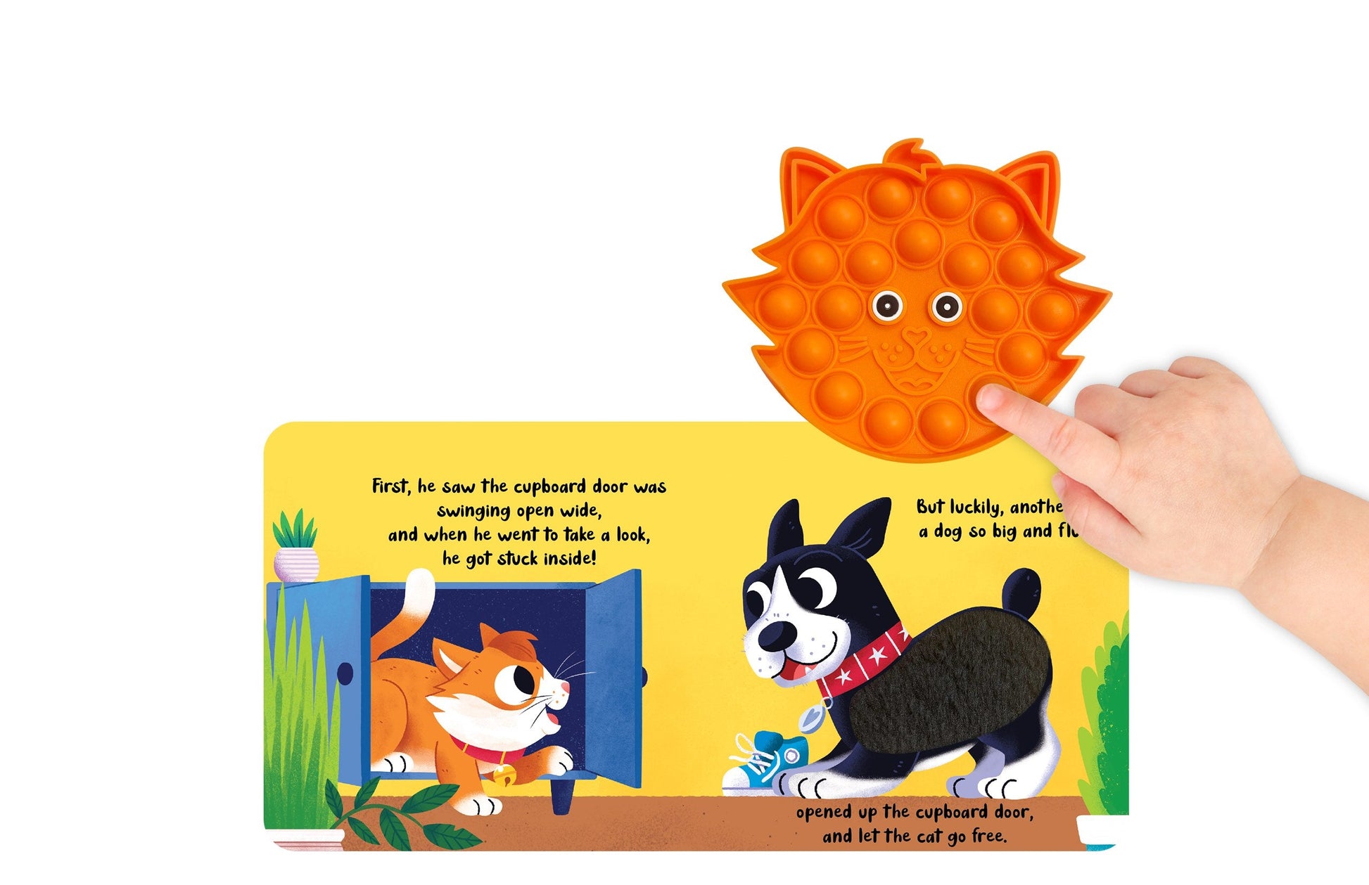 little hippo books cat fidgimal sensory book for toddlers