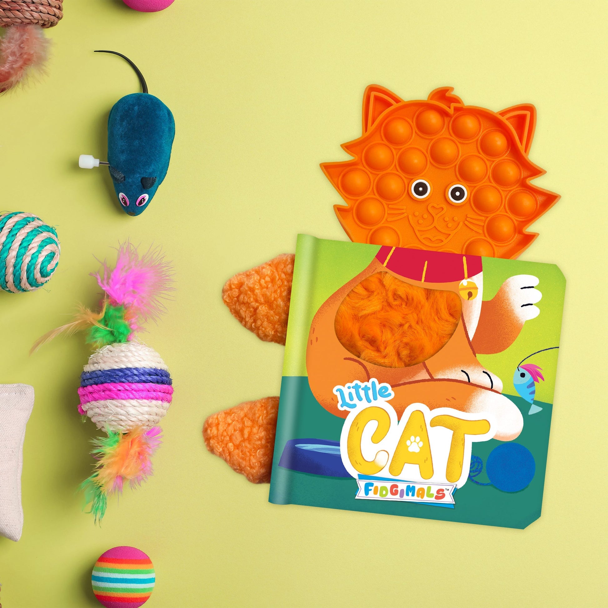 little hippo books cat fidgimal sensory book for toddlers