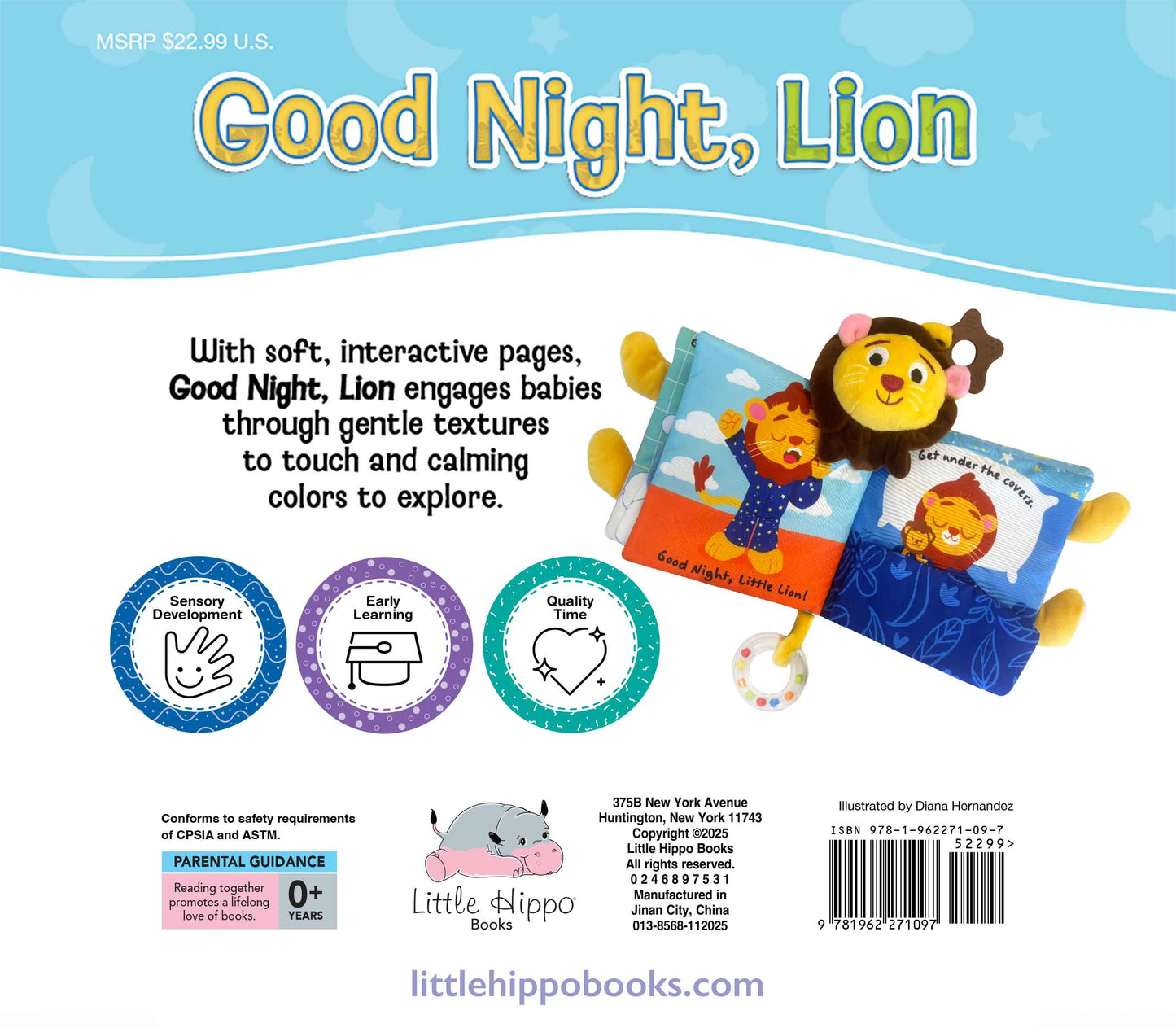Good Night, Lion - Cloth Book with Plush and Rattle
