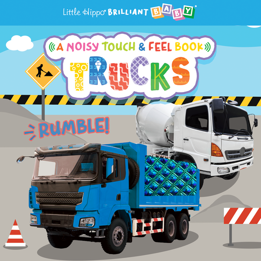 little hippo books trucks vehicles touch and feel book with sound for toddlers