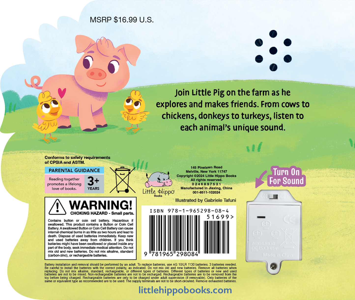 little hippo books farm animals touch and feel sound book for toddlers