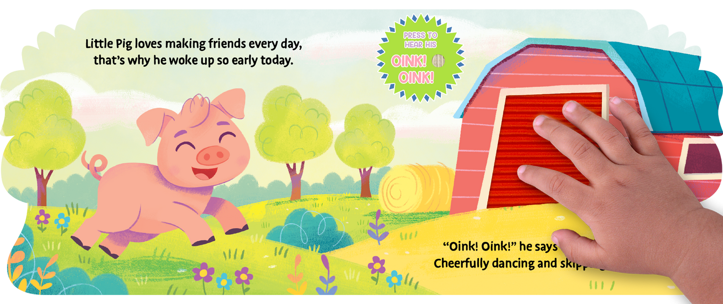 little hippo books farm animals touch and feel sound book for toddlers