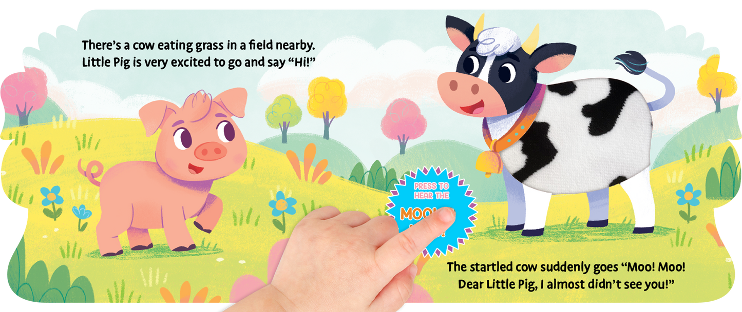 little hippo books farm animals touch and feel sound book for toddlers