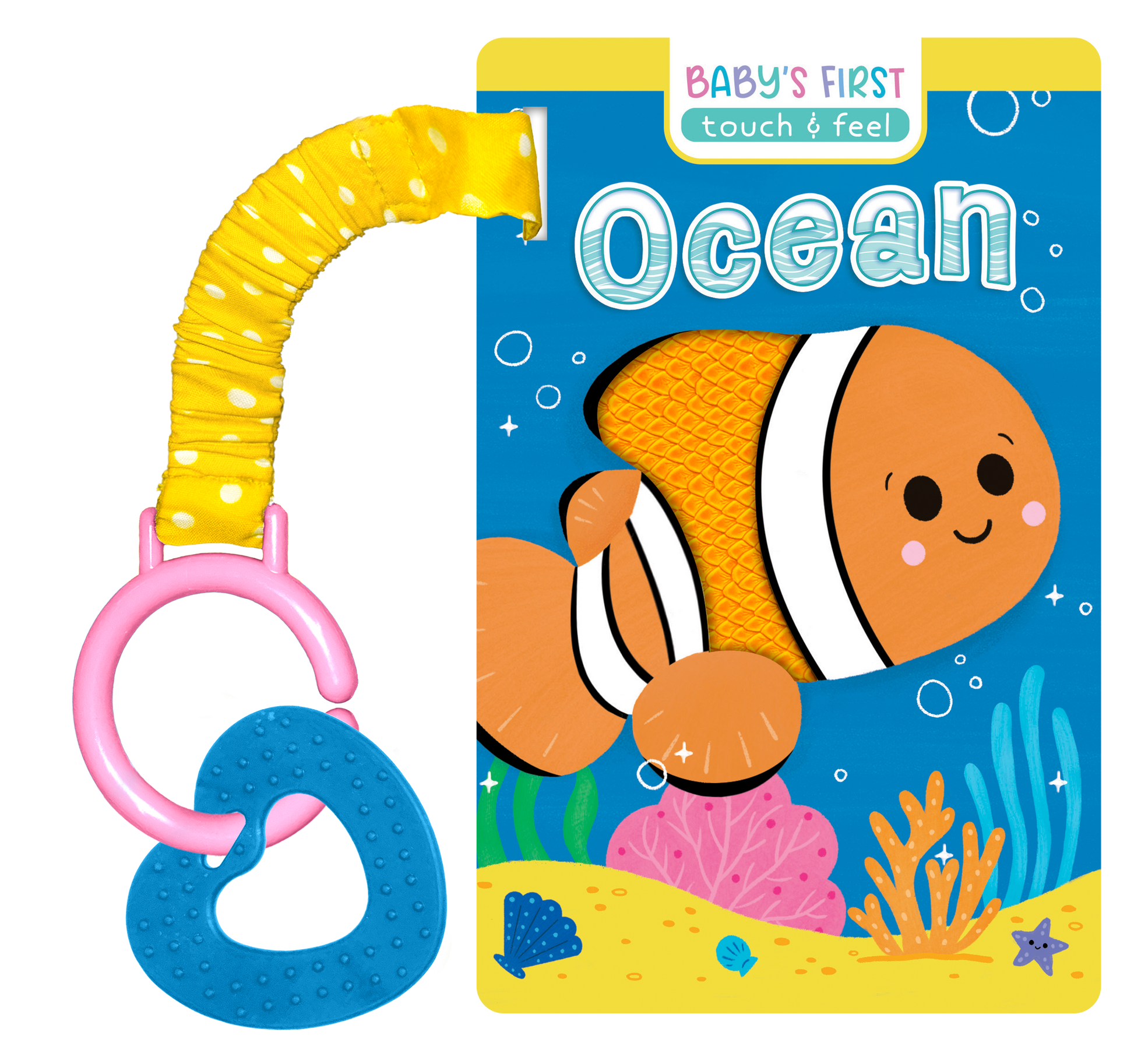 little hippo book sensory touch and feel ocean book with attached teether set