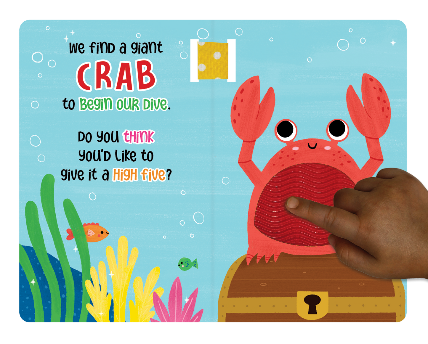 little hippo book sensory touch and feel ocean book with attached teether set