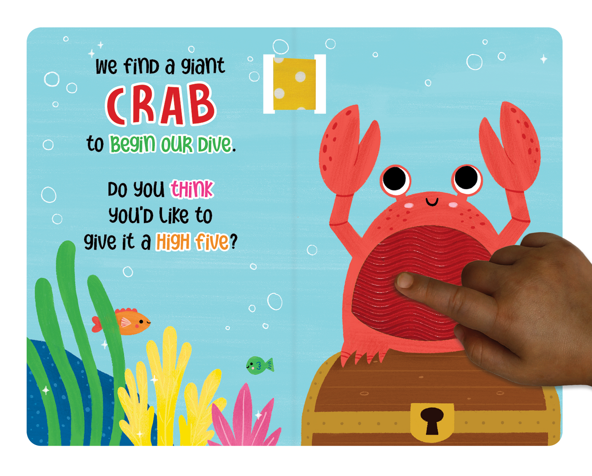 little hippo book sensory touch and feel ocean book with attached teether set