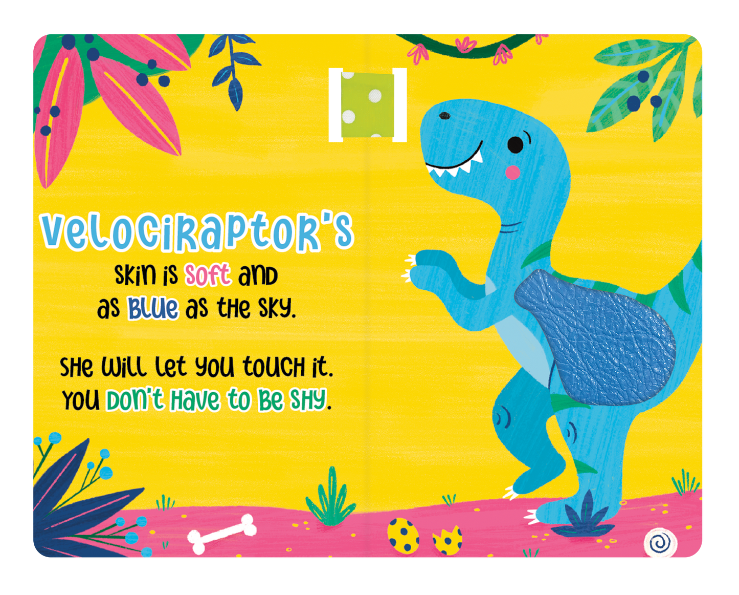 little hippo books sensory dinosaur touch and feel book with teether set