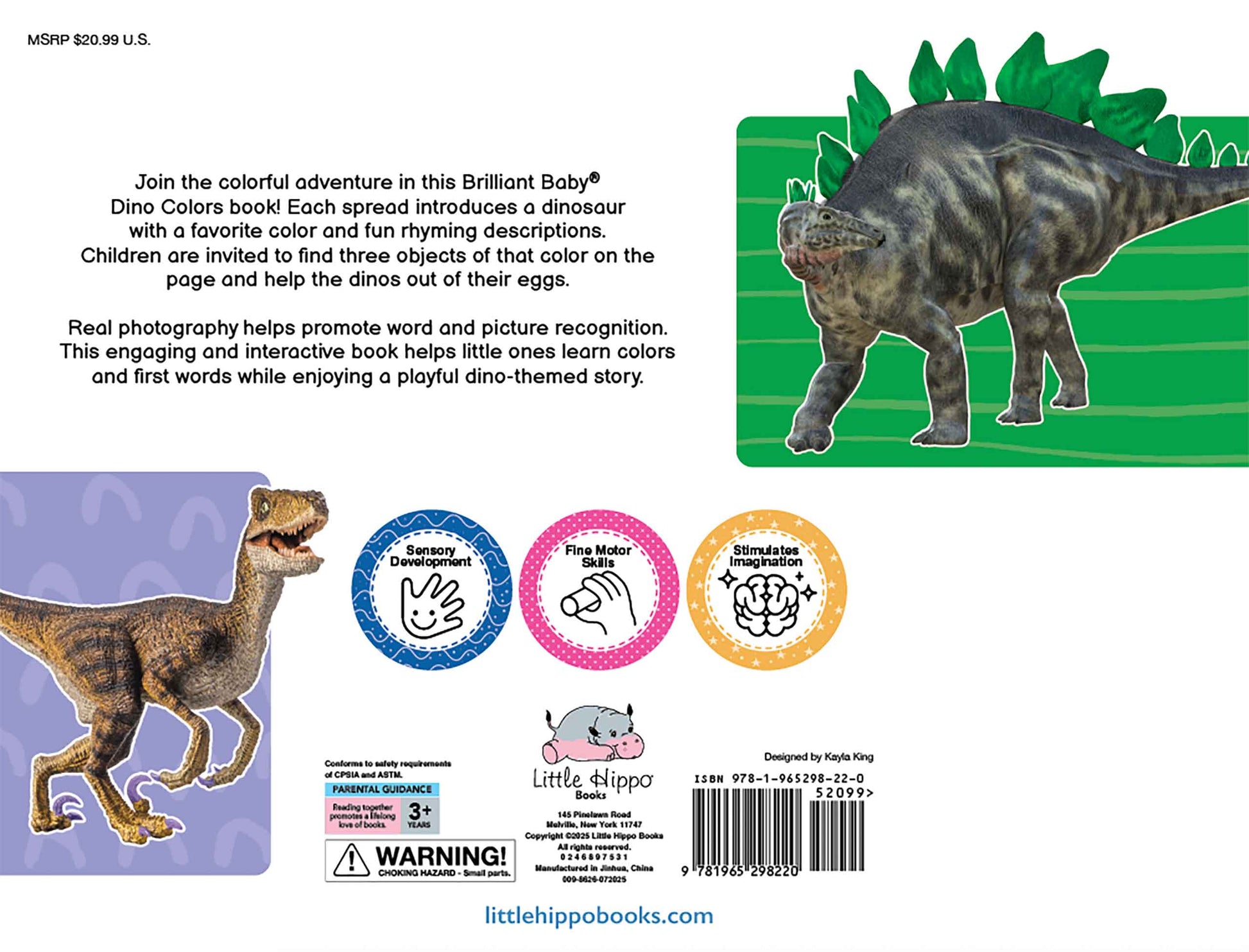 little hippo books dino fun learning colors and first words for toddlers