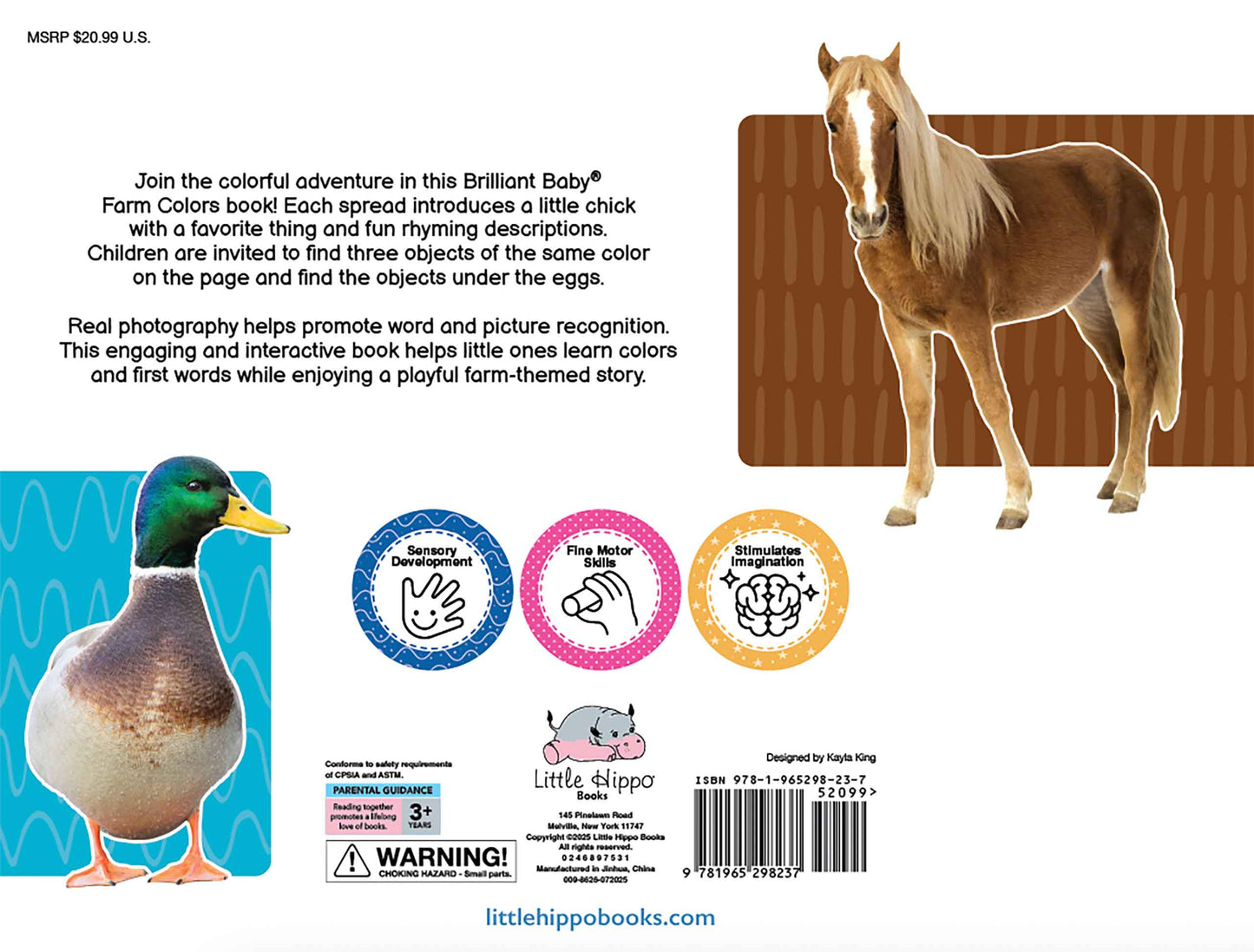little hippo books farm fun learning colors and first words for toddlers