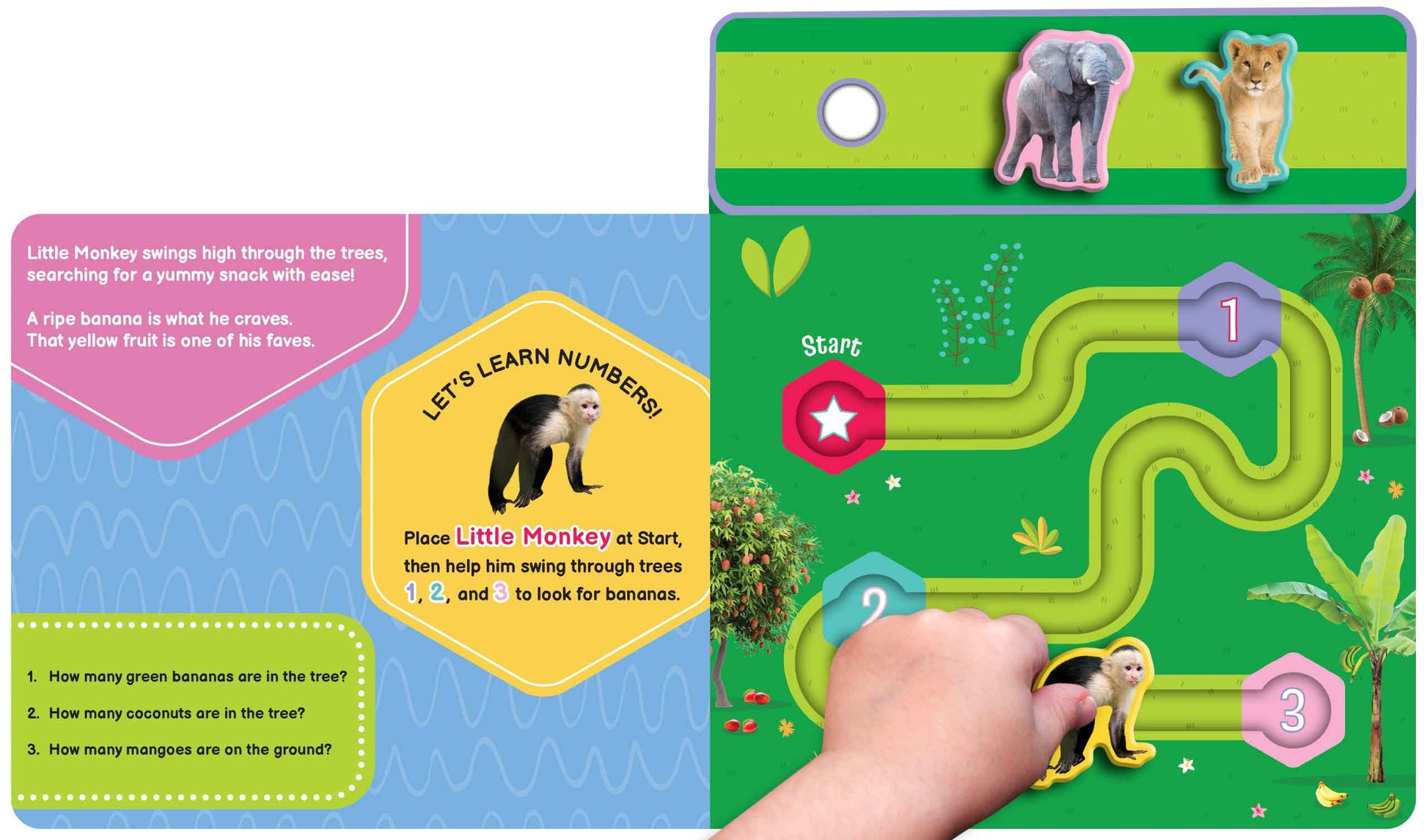 little hippo books in the jungle maze adventure with wooden animals for toddlers