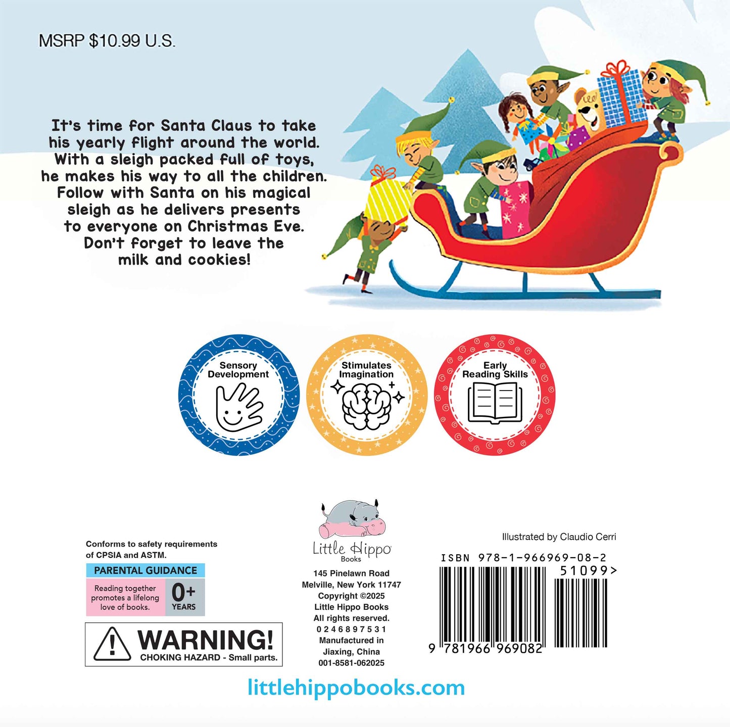 little hippo books holidays with santa's sleigh touch and feel christmas for toddlers