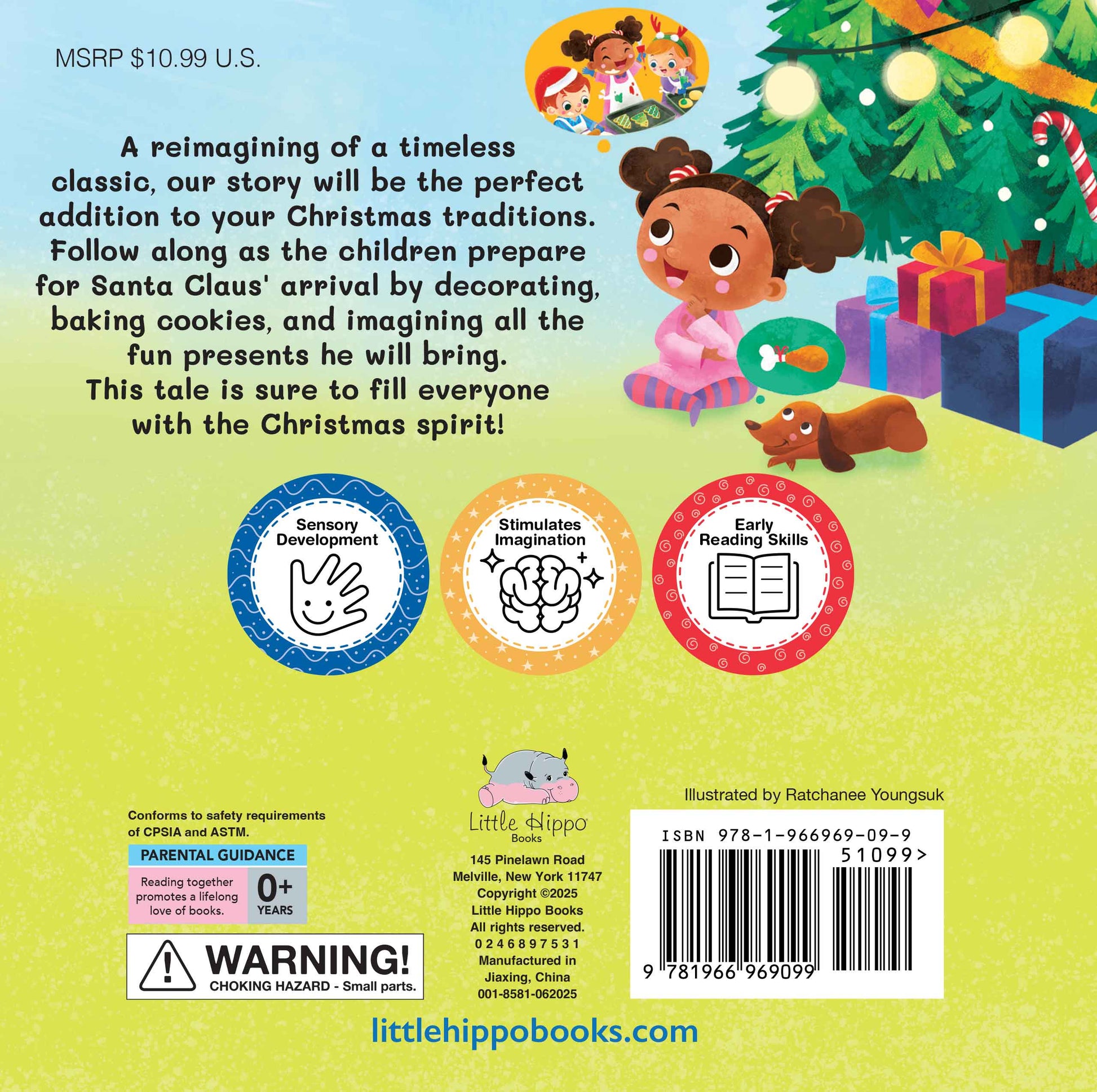 little hippo books night before christmas touch and feel book for toddlers