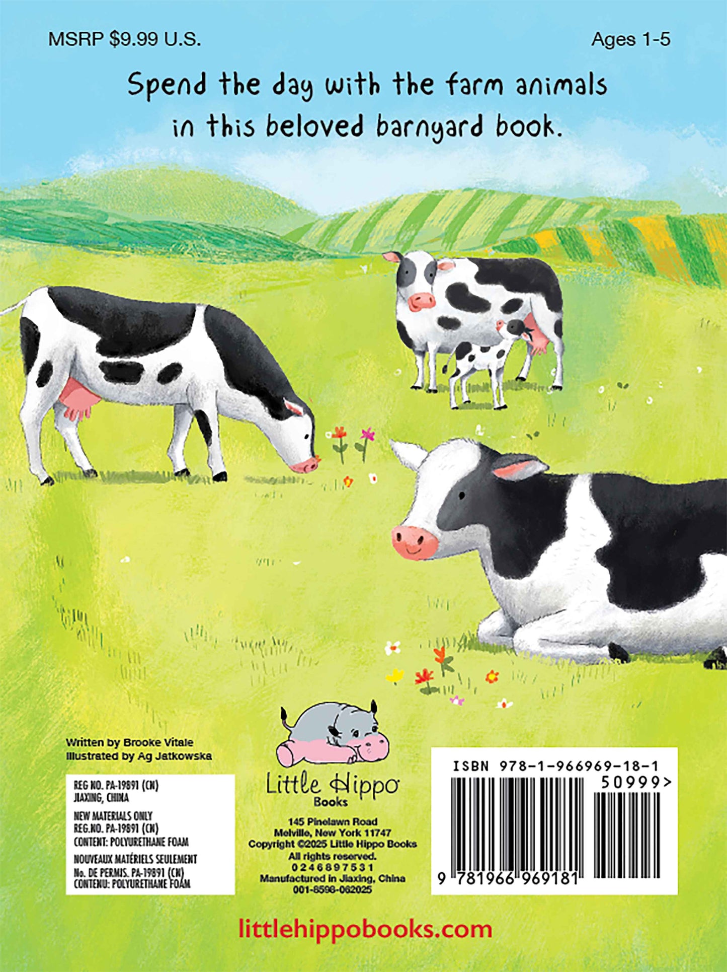little hippo books a day on the farm storybook for toddlers