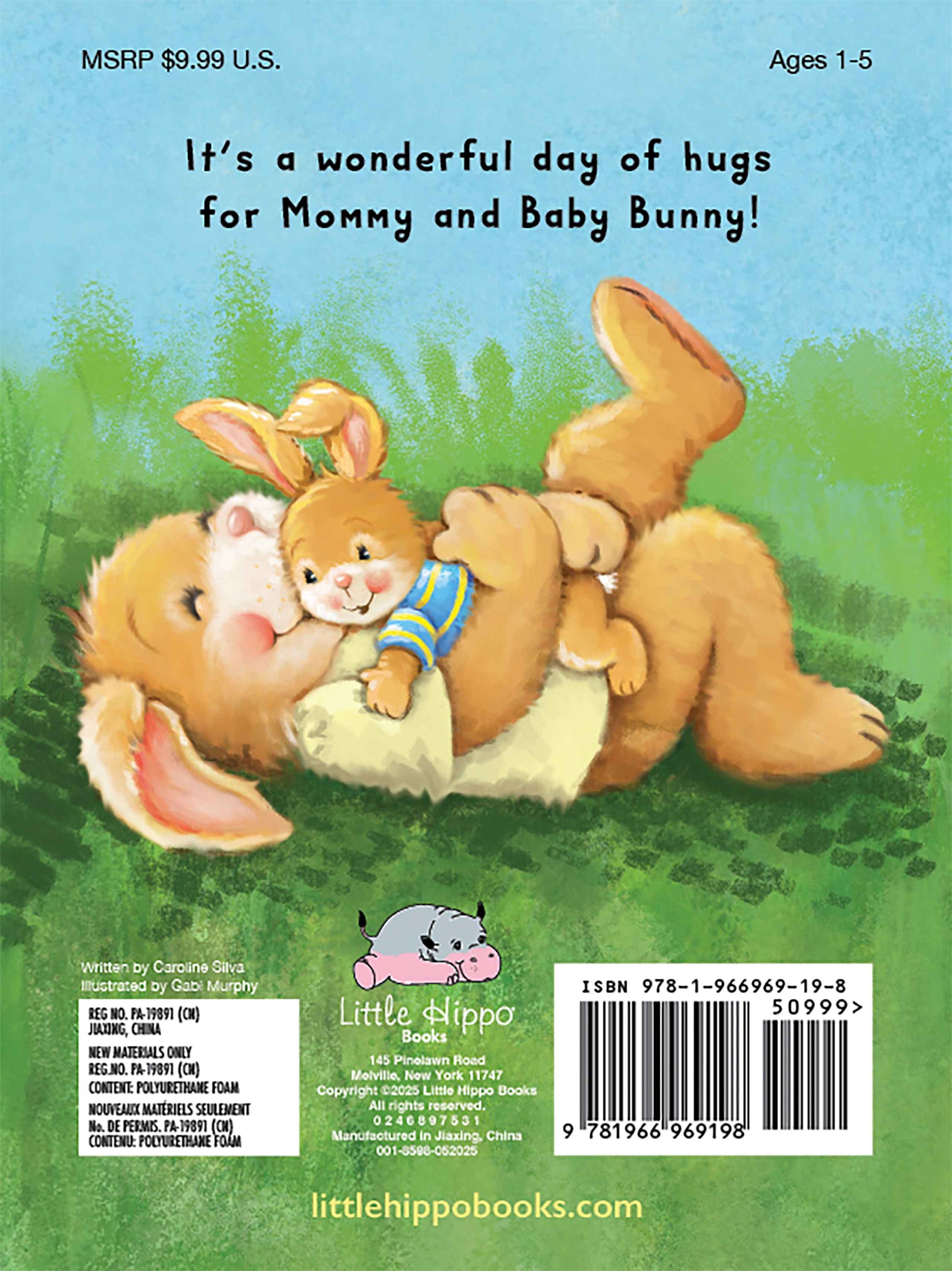 little hippo books Mommy's Hugs bunny baby book