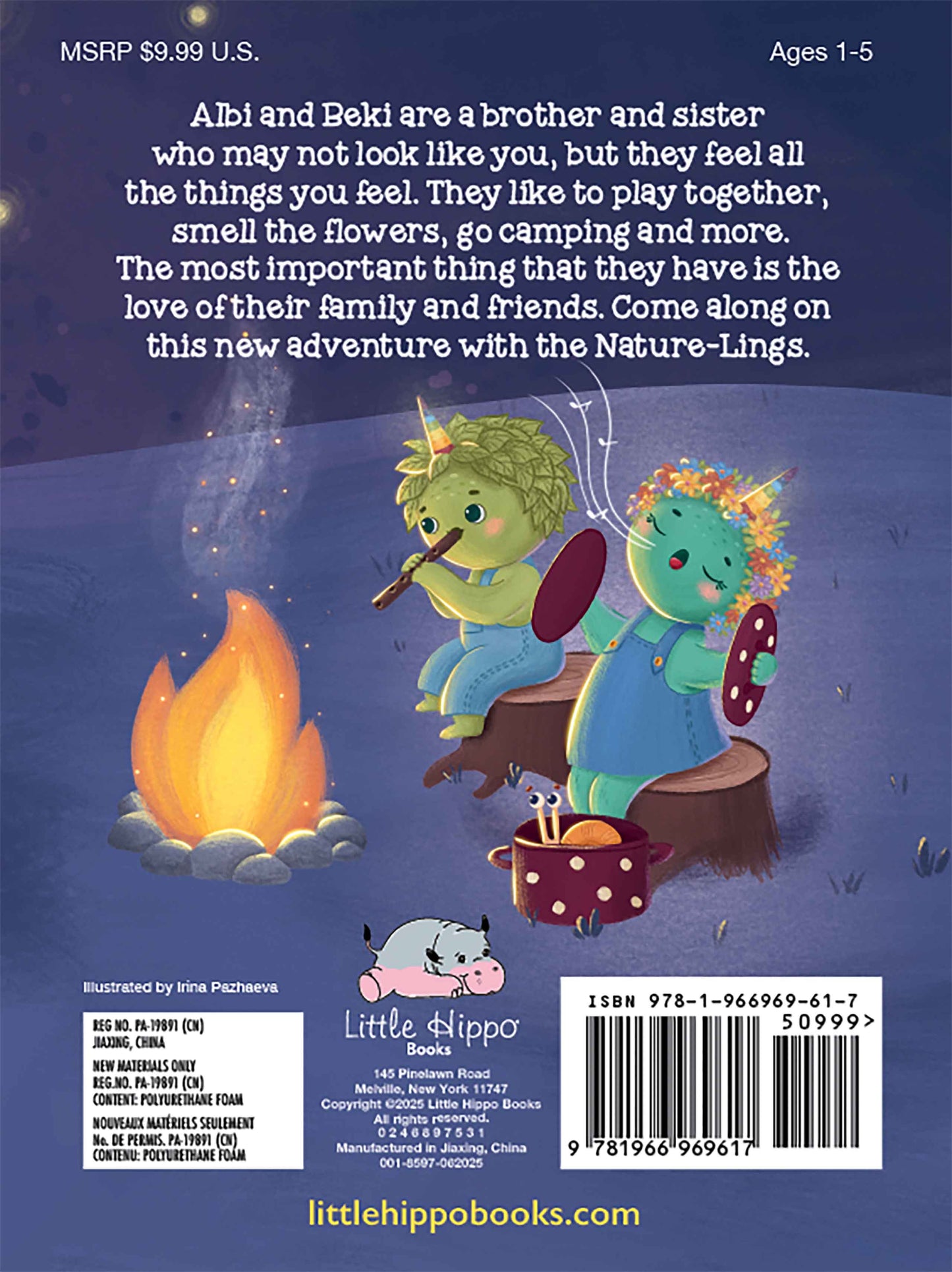little hippo books albi & beki meet the nature-lings storybook for toddlers