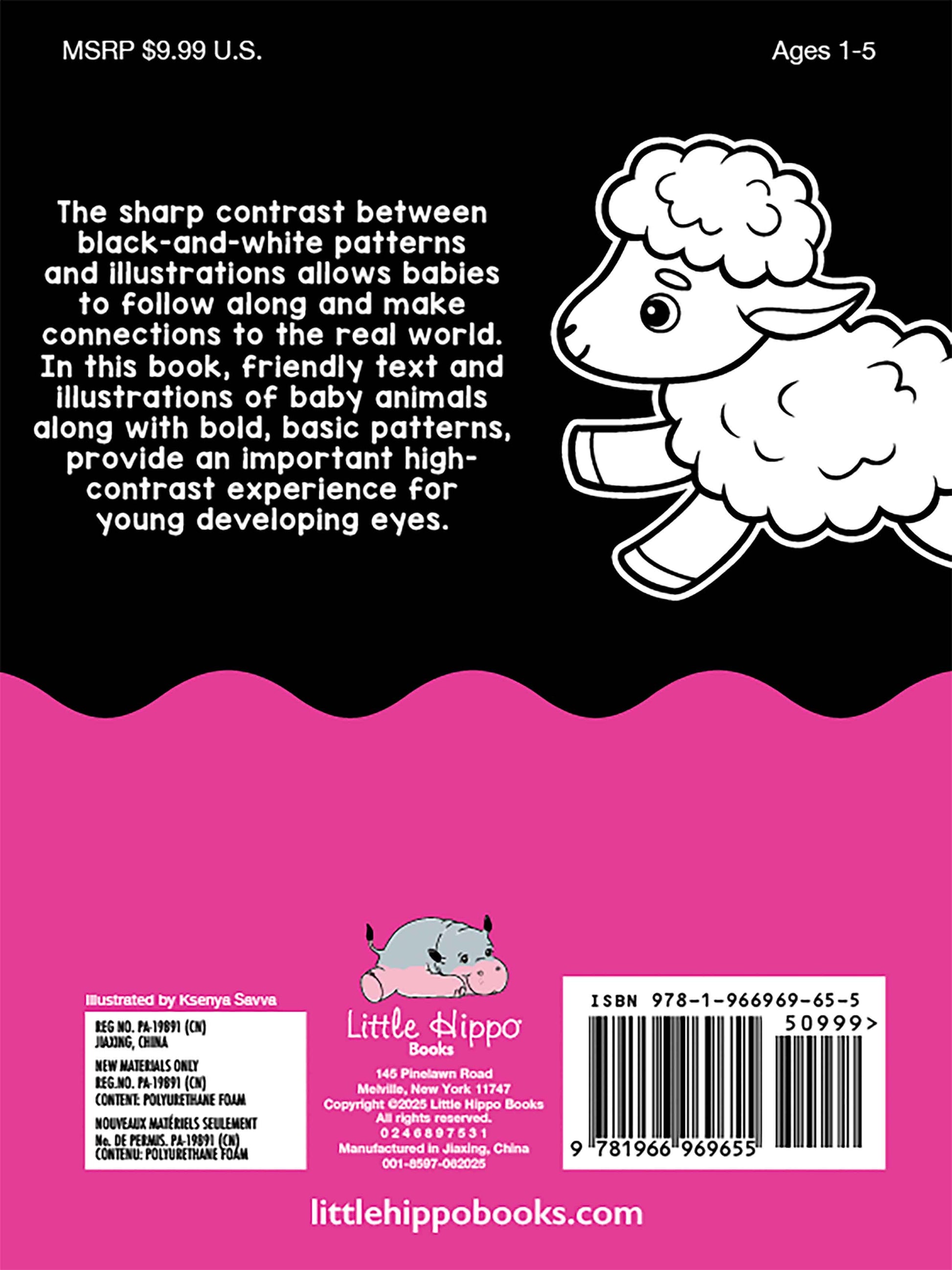 little hippo books baby animals in high contrast colors storybook for toddlers