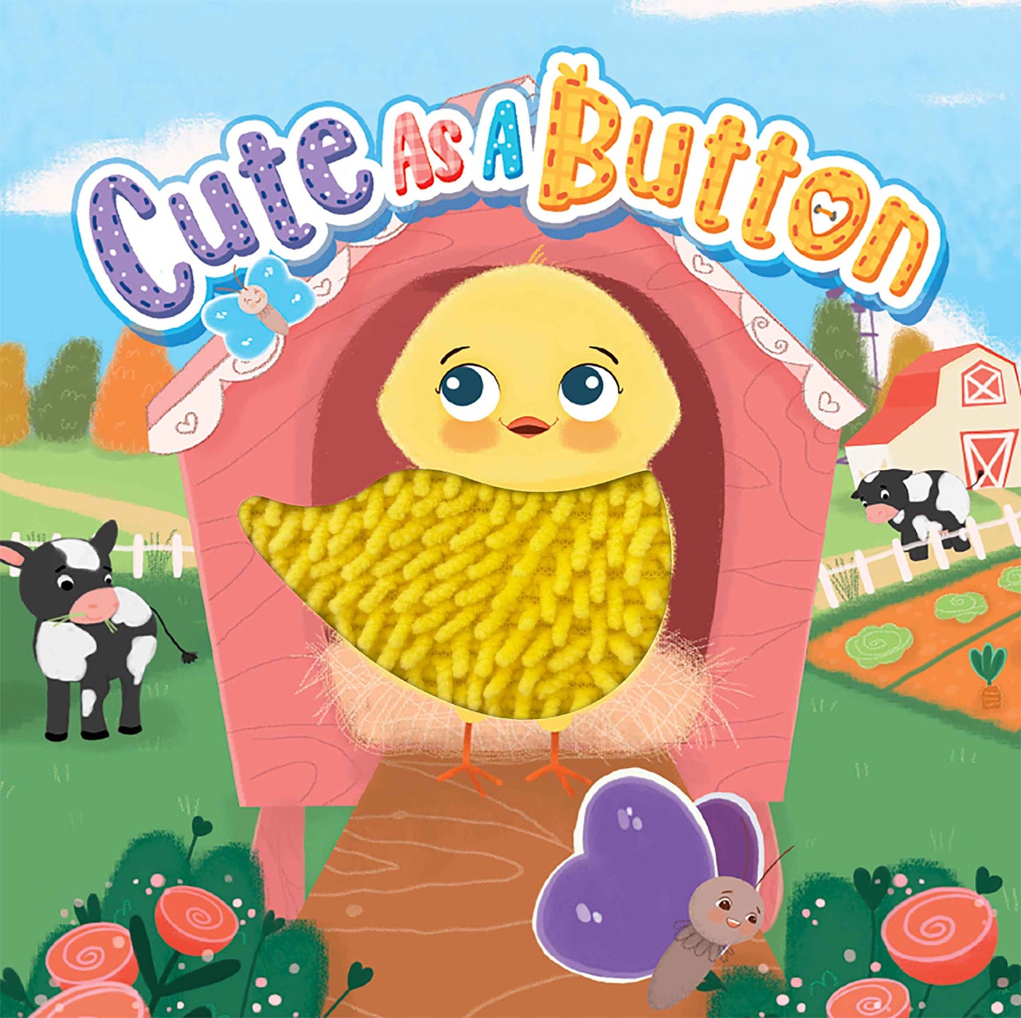 little hippo books cute as a button farm touch and feel book for toddlers