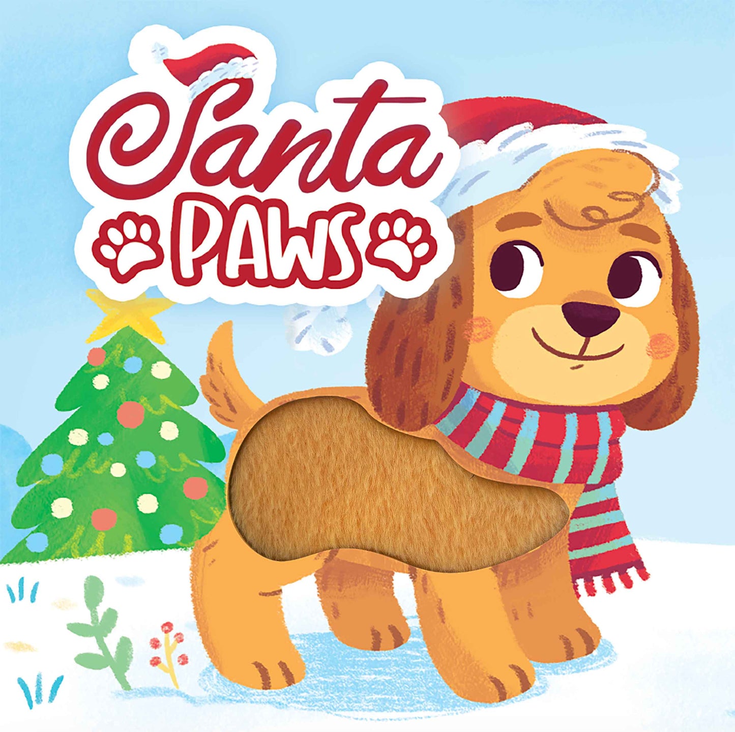 little hippo books santa paws christmas touch and feel for toddlers
