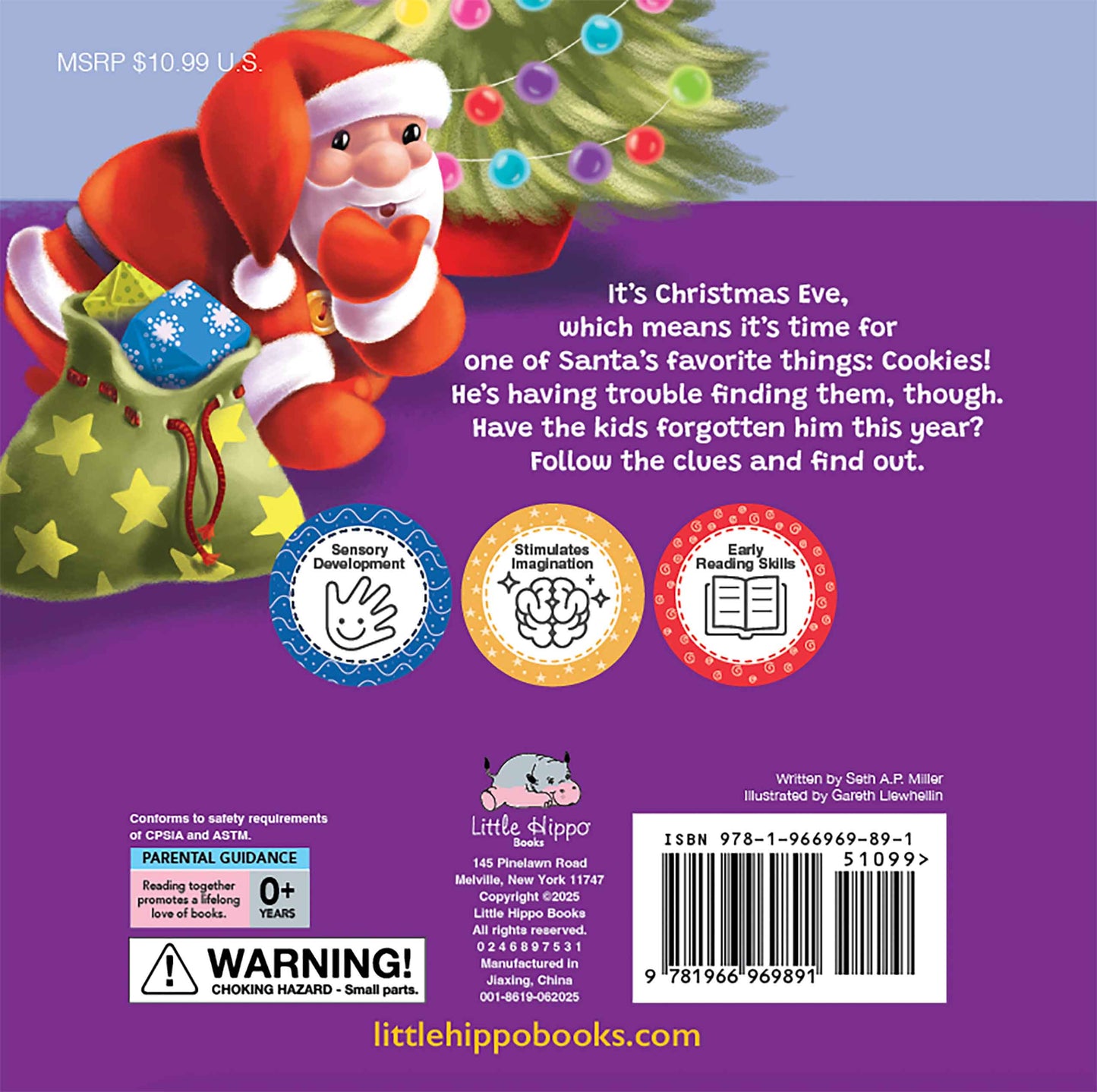 little hippo books santa clues Christmas touch and feel for toddlers
