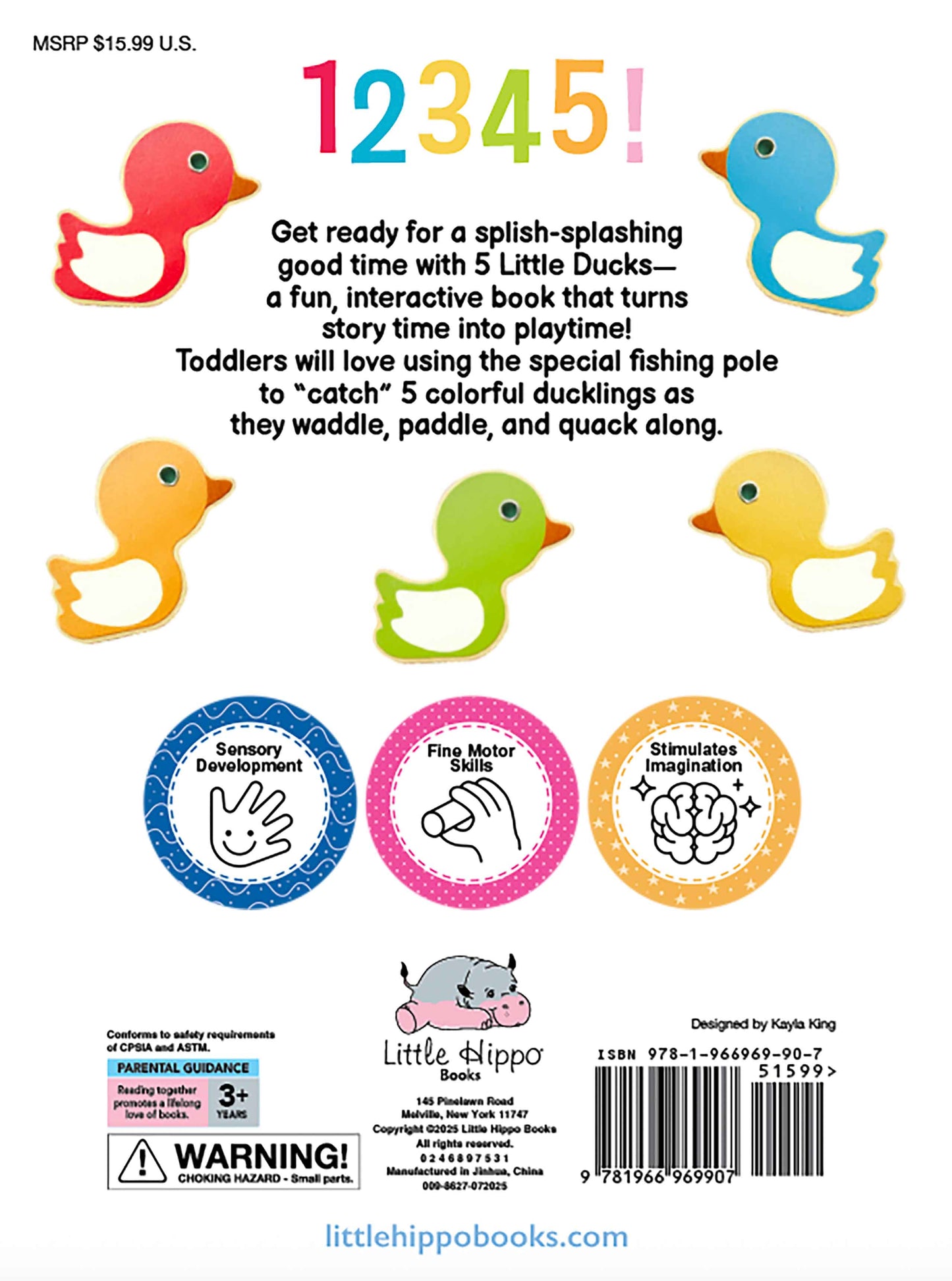 little hippo books 5 little ducks book with fishing game for toddlers