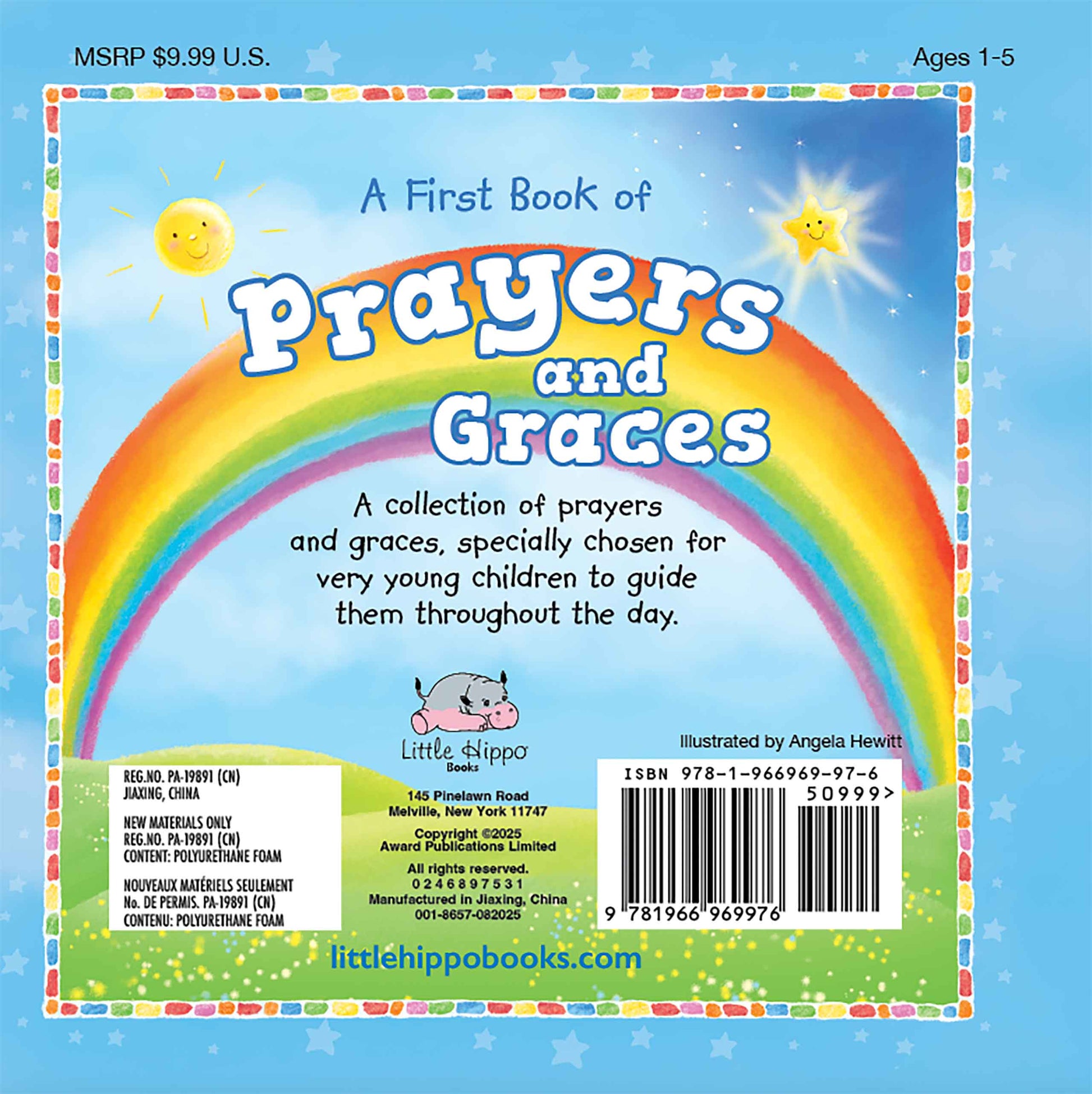 little hippo books a first book of prayers and graces for toddlers