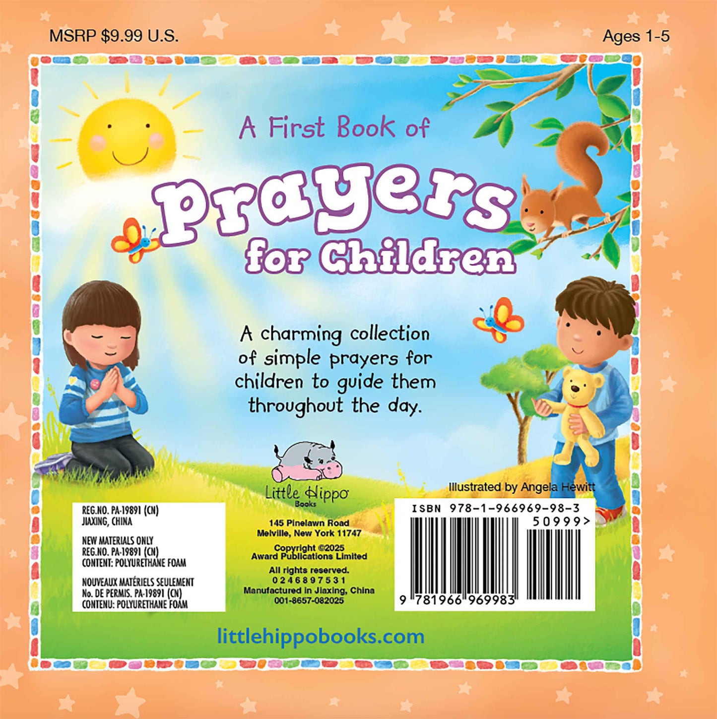 little hippo books a first book of prayers for children religious book for toddlers